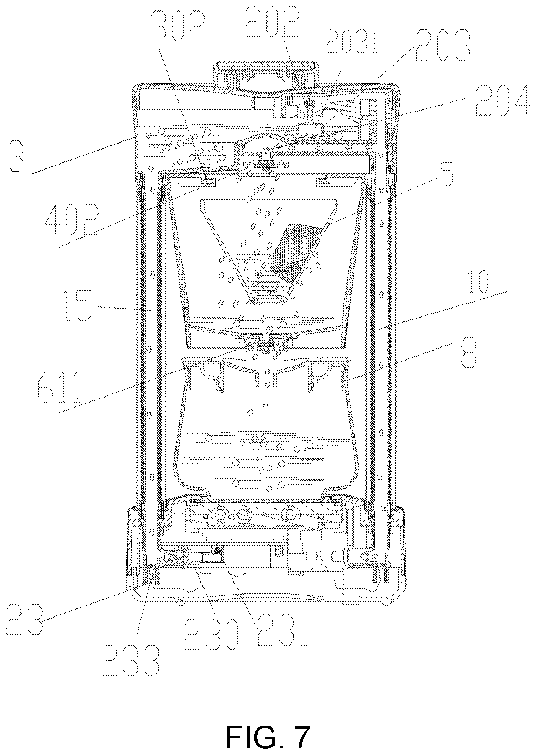 Patent US12096877 Figure 6 – Cyclic preheating coffee pot and working method thereof