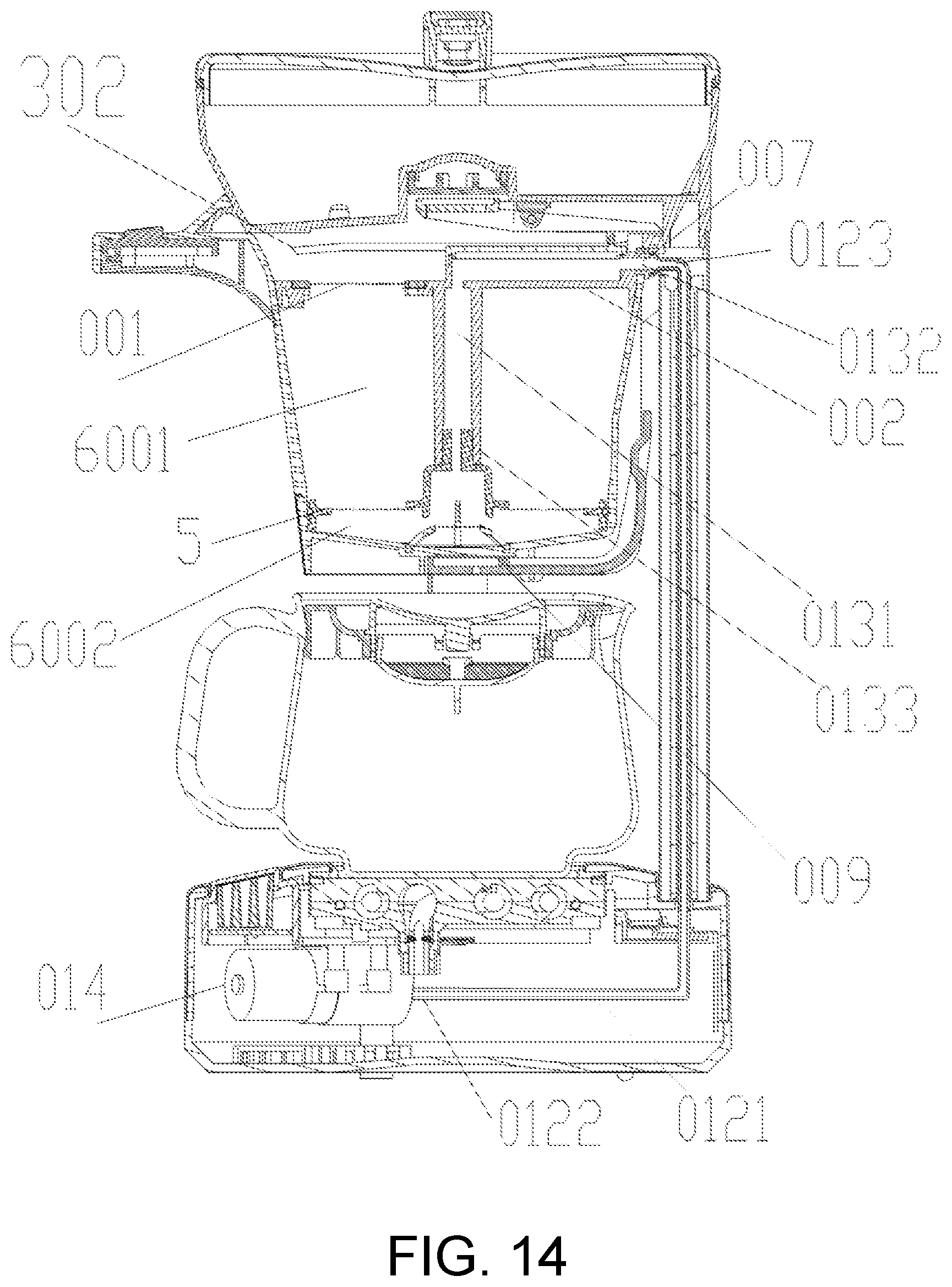 Patent US12096877 Figure 13 – Cyclic preheating coffee pot and working method thereof