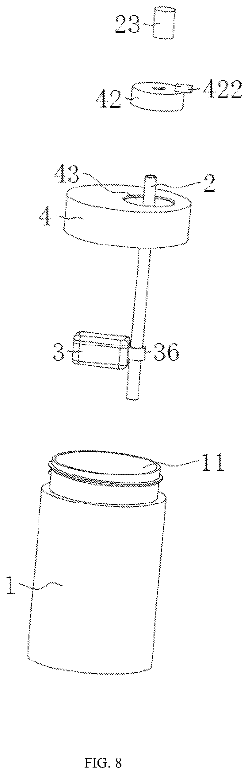 Patent US12096878 Figure 8 – Straw cup