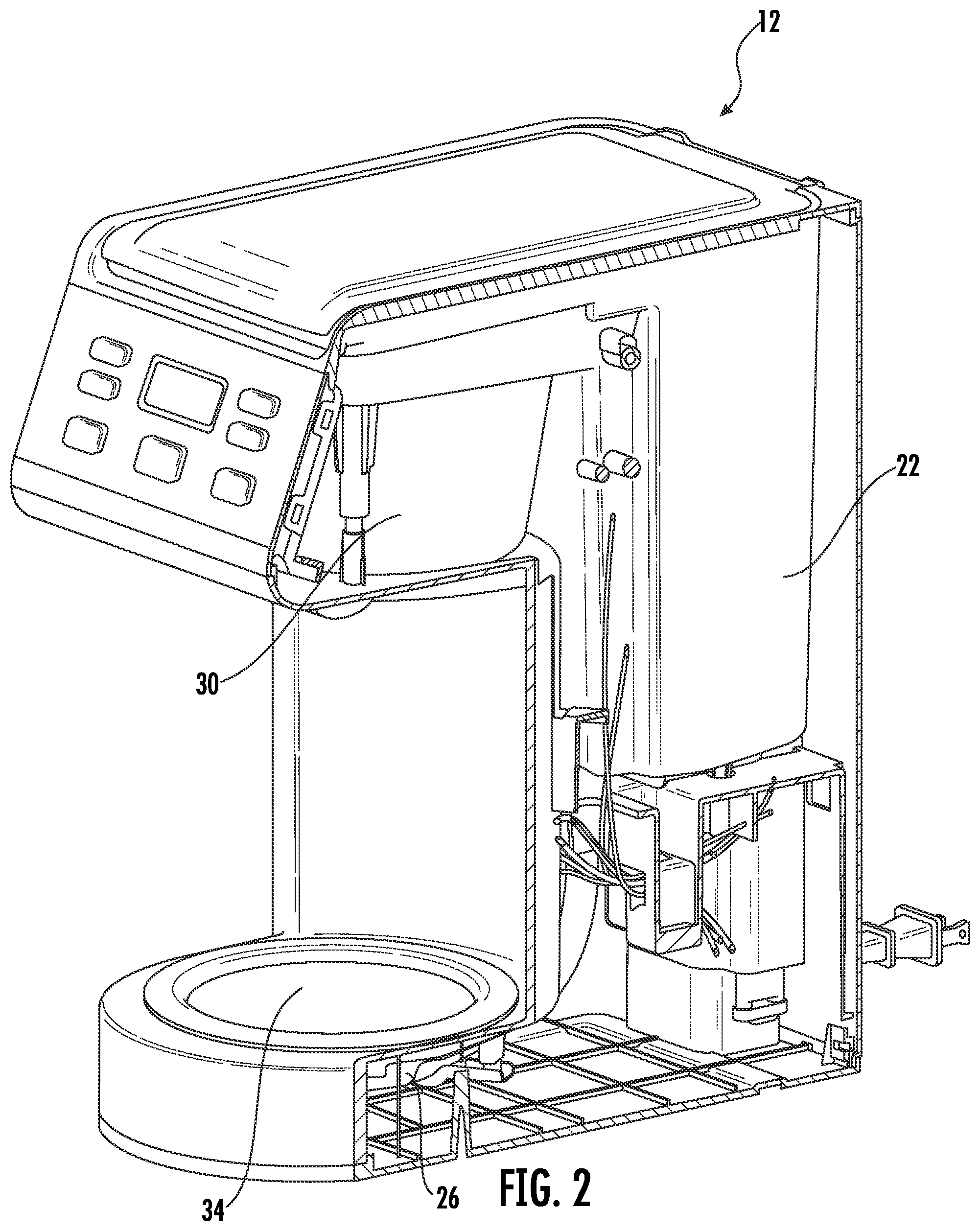 Patent US12096881 Figure 2 – Beverage-making machine