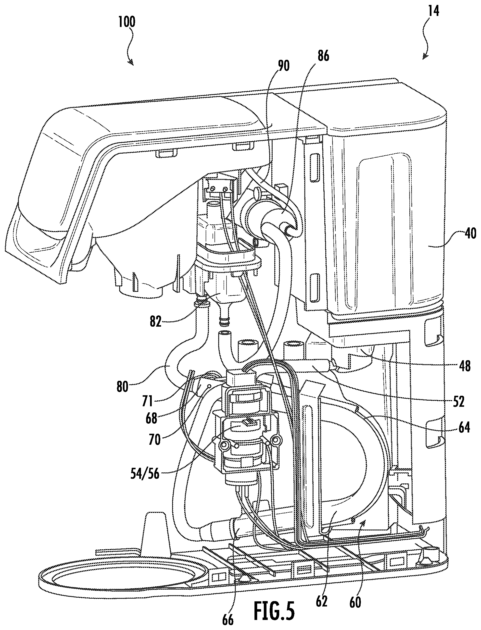 Patent US12096881 Figure 5 – Beverage-making machine