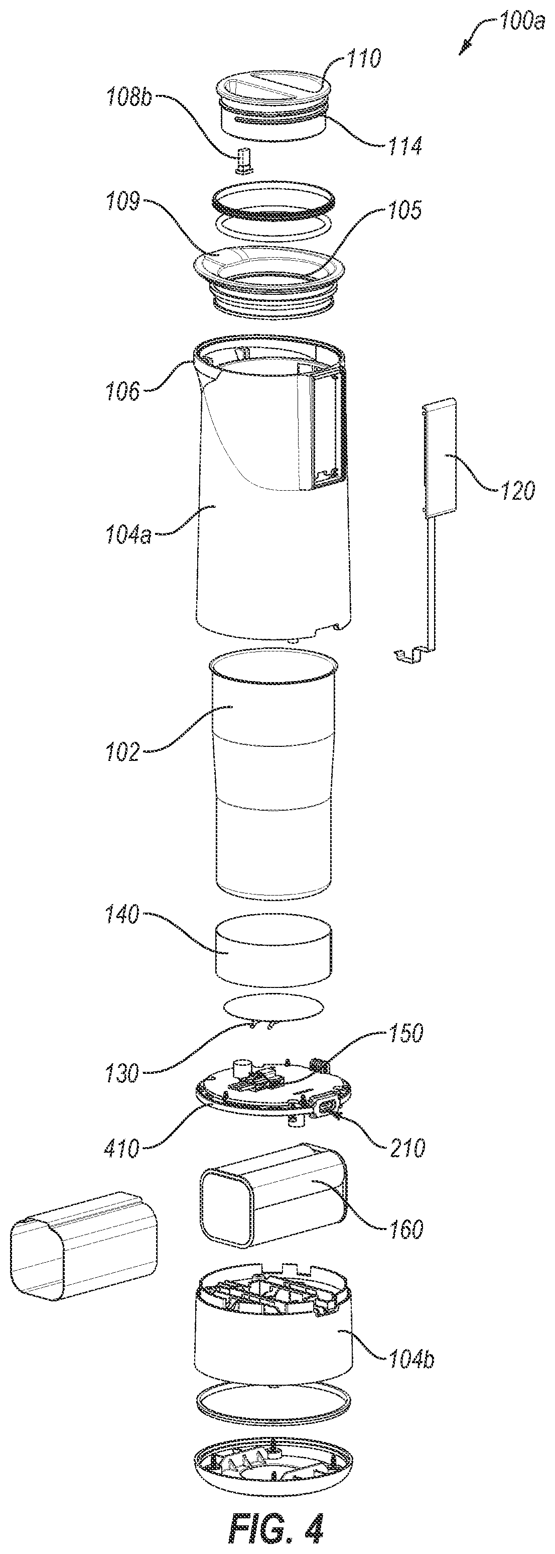 Patent US12096886 Figure 5 – Portable heating device