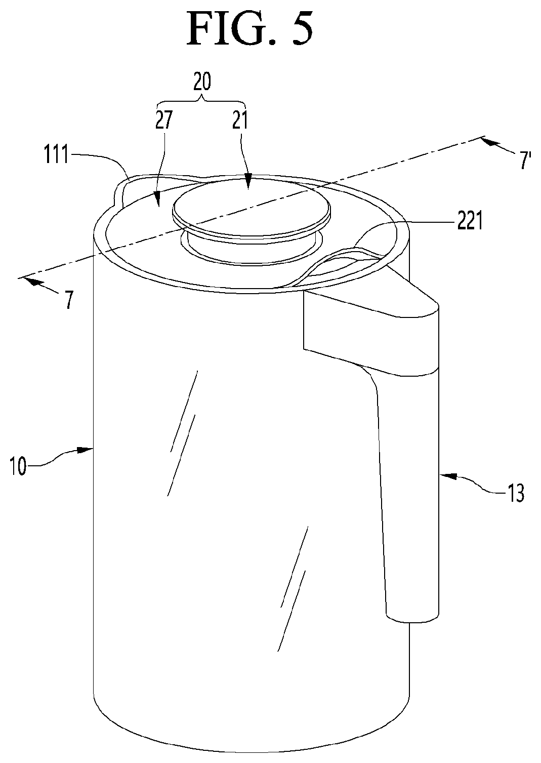 Patent US12096887 Figure 5 – Blender and container for blender