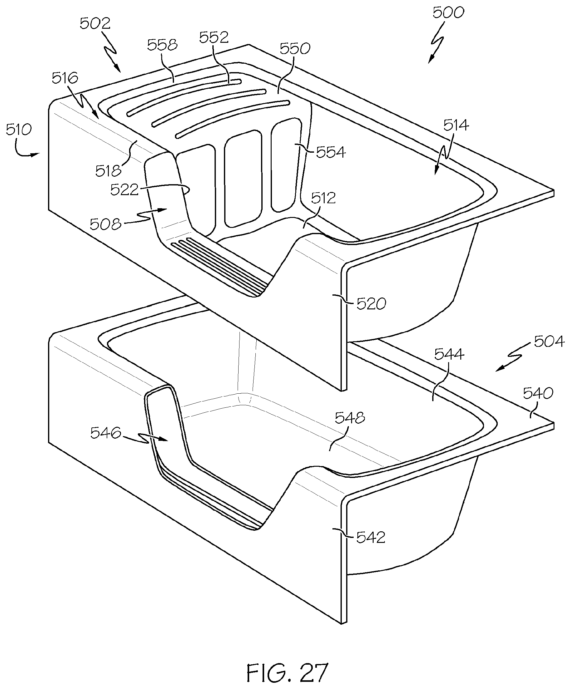 Patent US12096891 Figure 17 – Bathtub door systems and methods