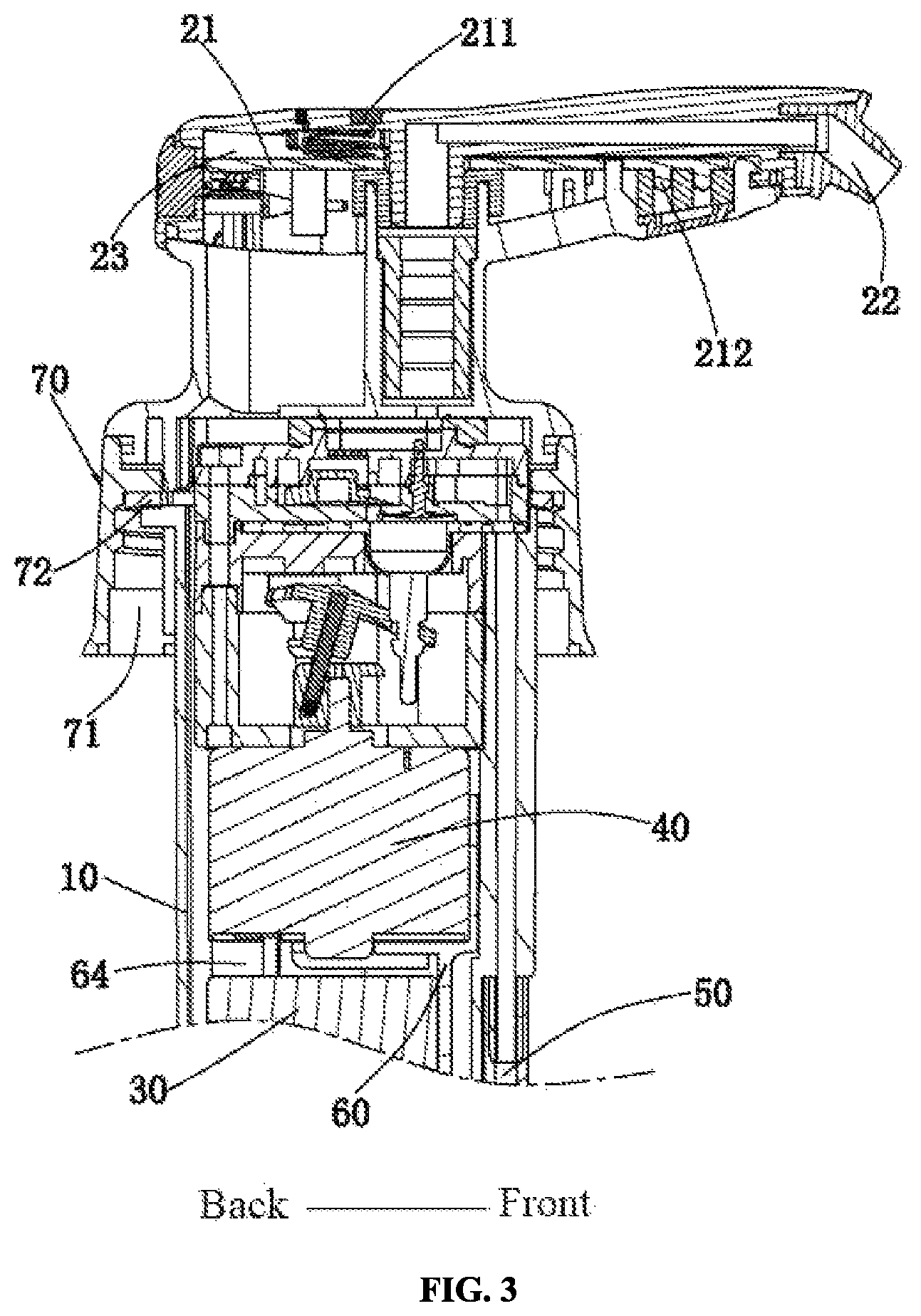 Patent US12096892 Figure 3 – Foam pump