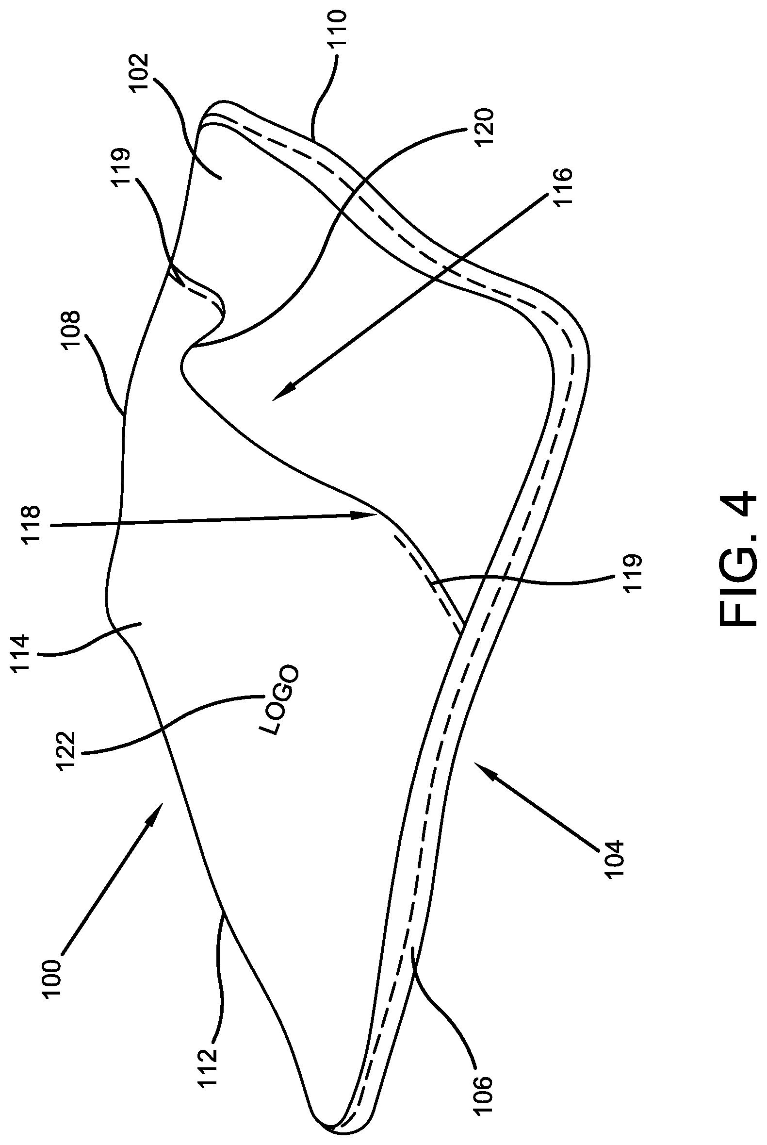 Patent US12096893 Figure 4 – Pouched washcloth for storing a soap bar