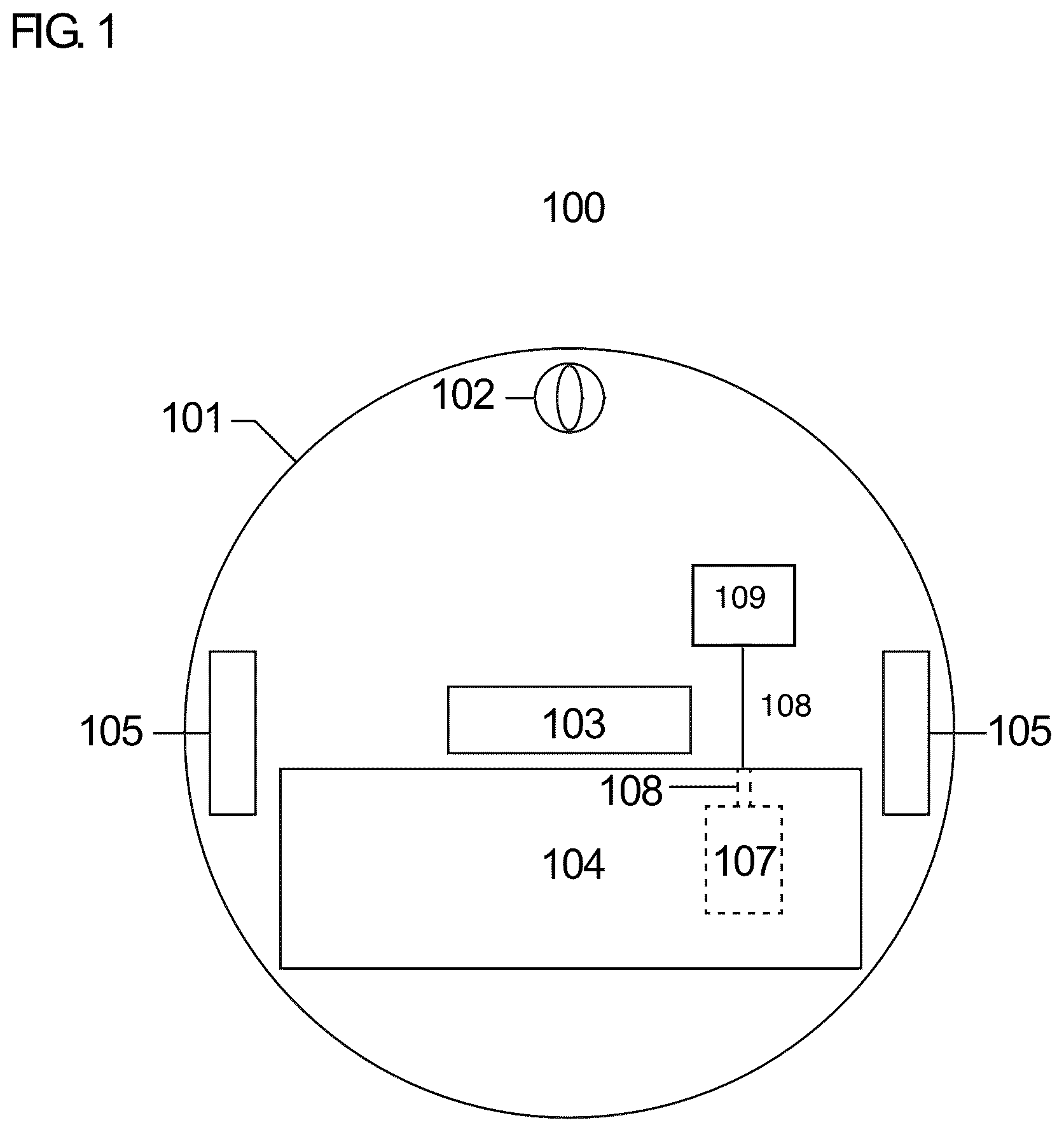 Patent US12096897 Figure 1 – Robotic floor cleaning device with motor for controlled liquid release