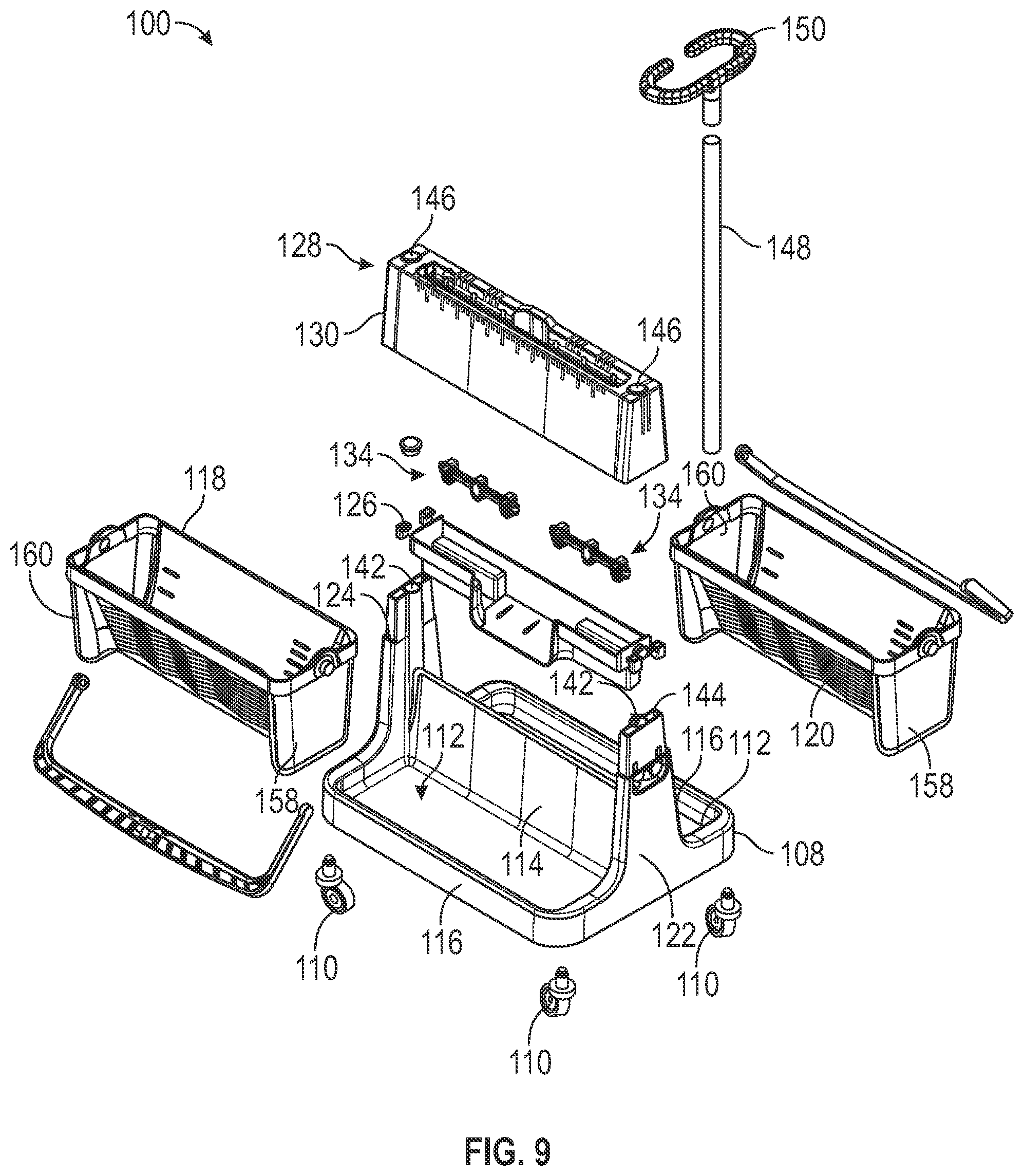Patent US12096898 Figure 9 – Floor cleaning system