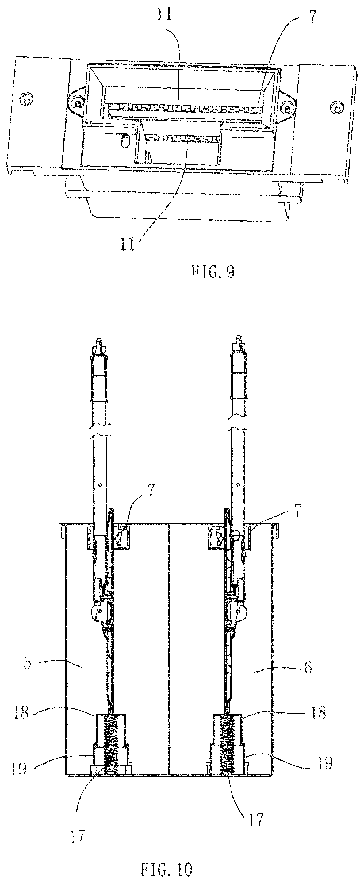 Patent US12096900 Figure 5 – Mop bucket for cleaning and squeezing a flat mop