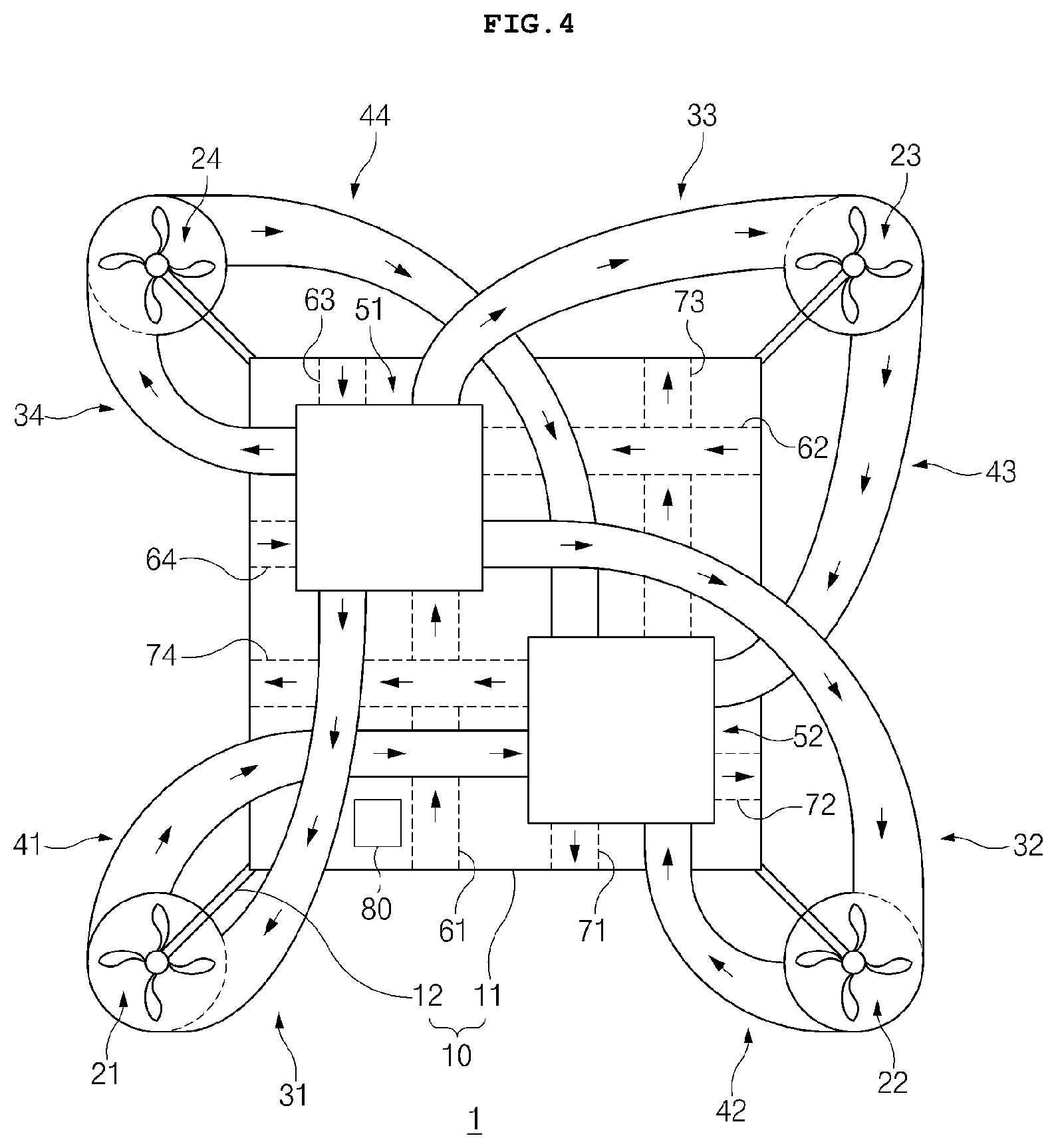 Patent US12096904 Figure 4 – Movable device usable for cleaning and movable device control method