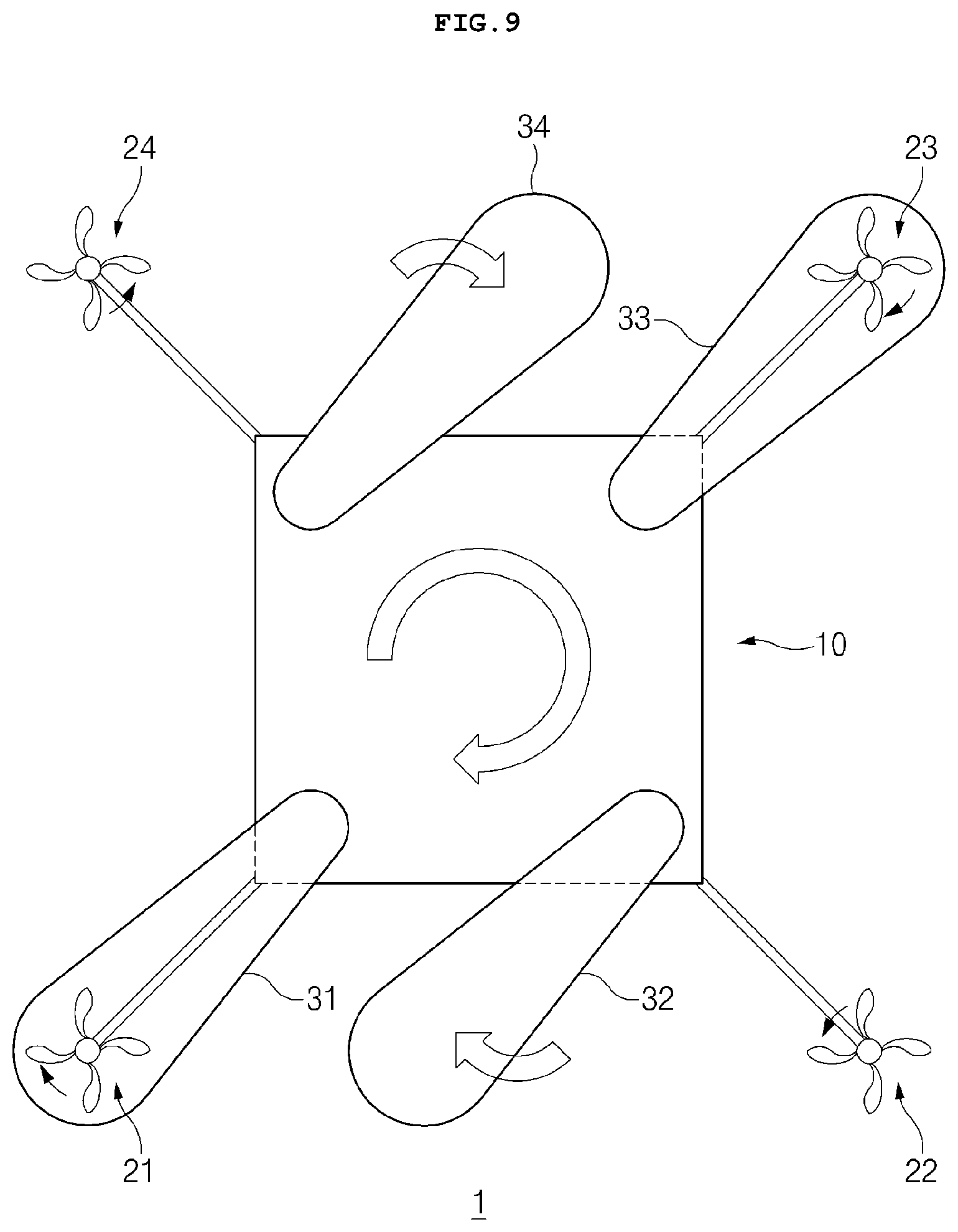 Patent US12096904 Figure 9 – Movable device usable for cleaning and movable device control method