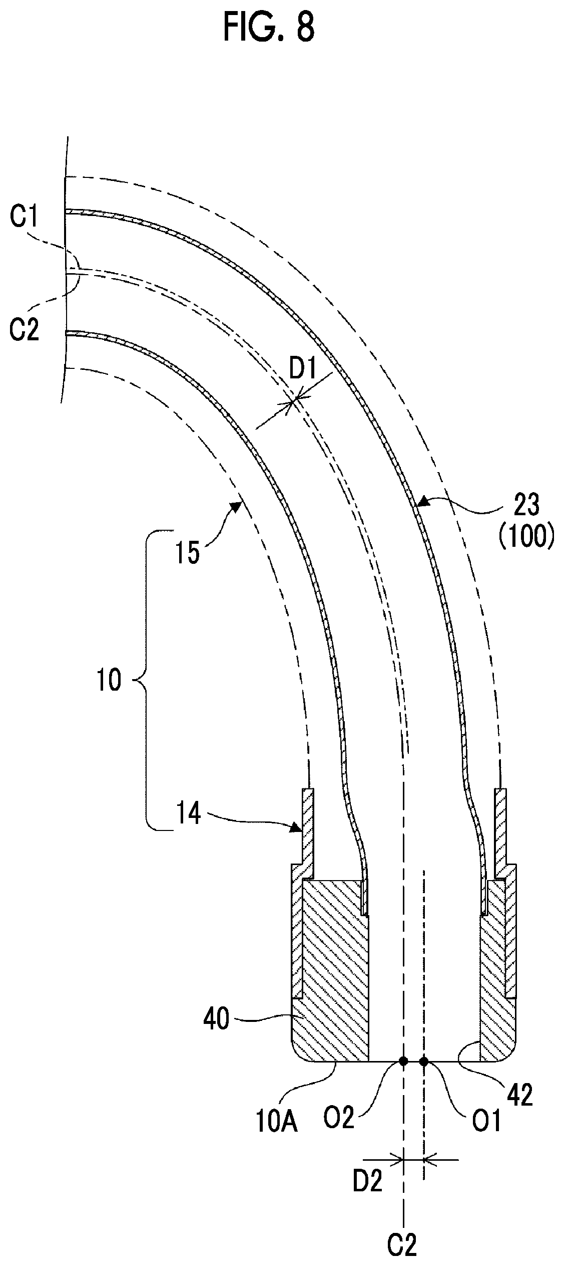 Patent US12096912 Figure 7 – Endoscope tube with reinforcing member wound around outer peripheral surface thereof and endoscope having the same
