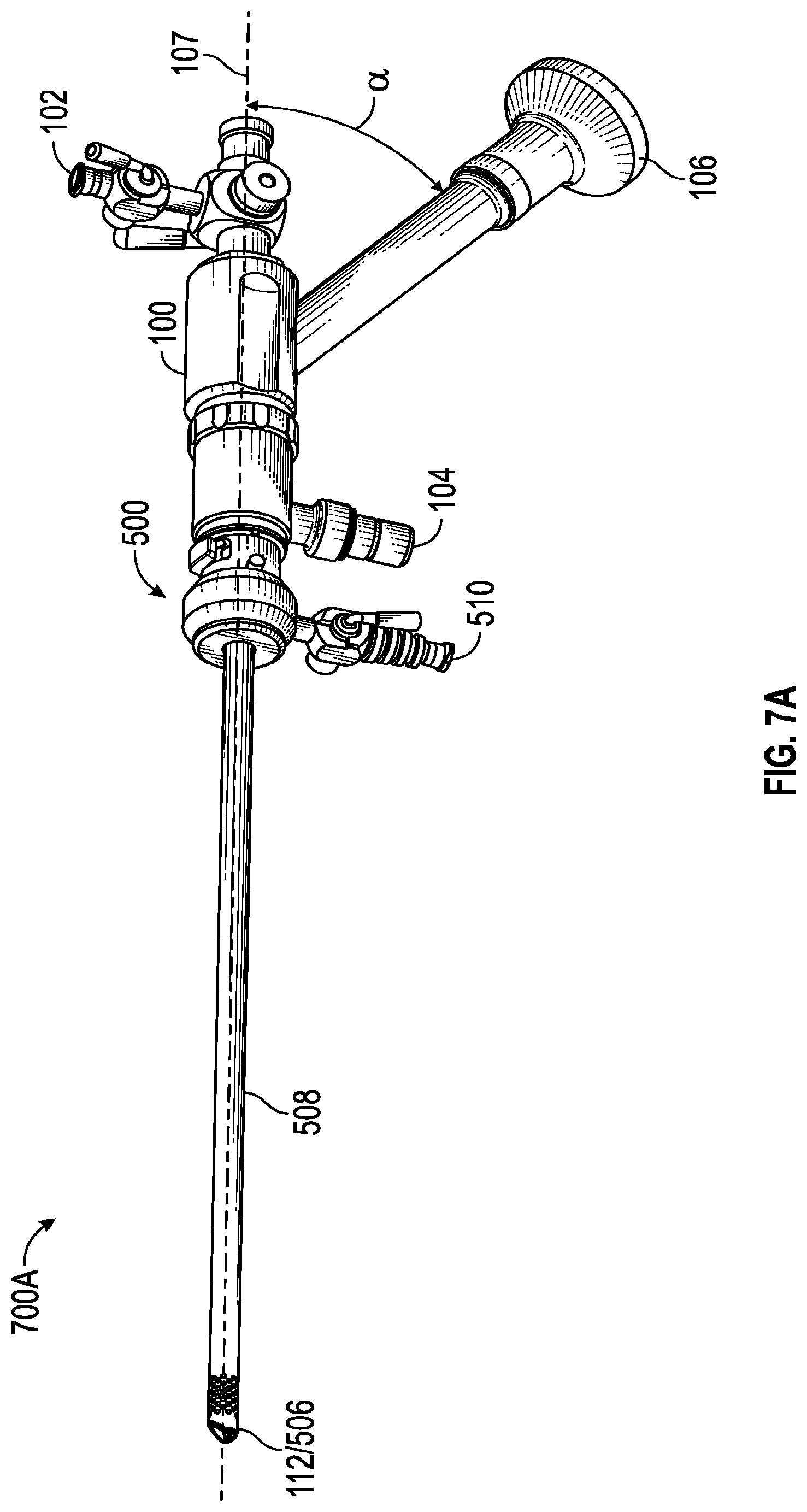 Patent US12096913 Figure 6 – Oblique tip endoscope with zero degree field angle