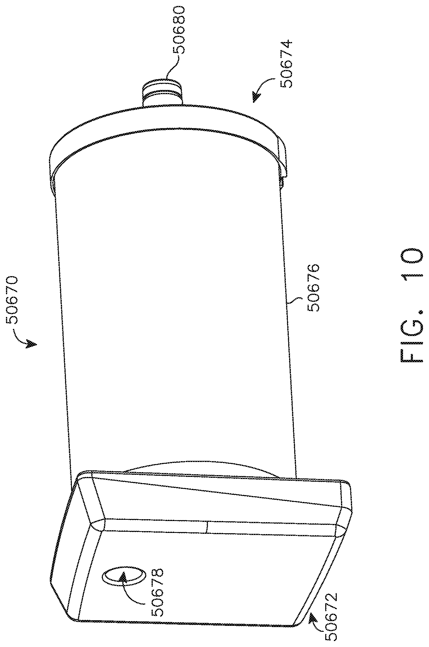 Patent US12096916 Figure 8 – Method of sensing particulate from smoke evacuated from a patient, adjusting the pump speed based on the sensed information, and communicating the functional parameters of the system to the hub