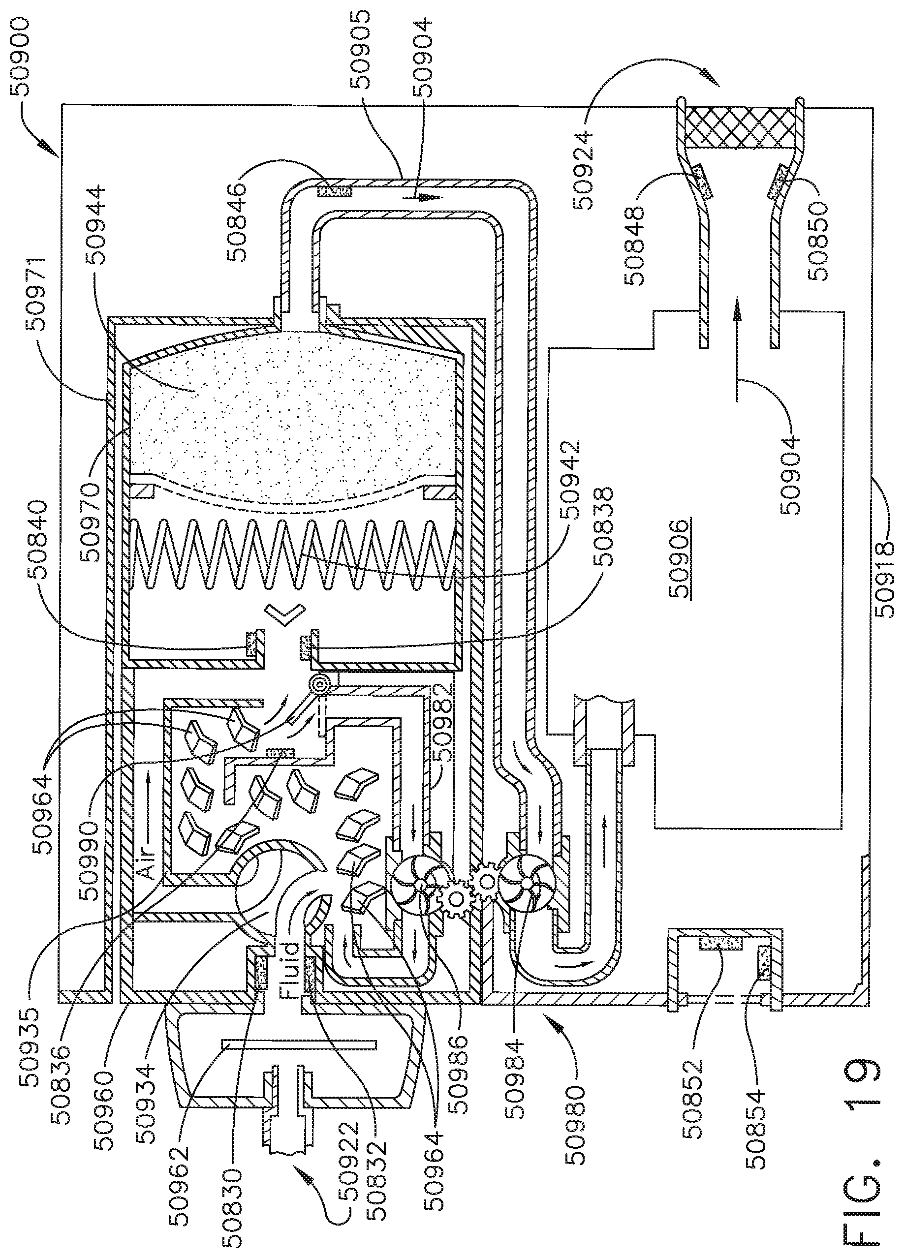 Patent US12096916 Figure 16 – Method of sensing particulate from smoke evacuated from a patient, adjusting the pump speed based on the sensed information, and communicating the functional parameters of the system to the hub