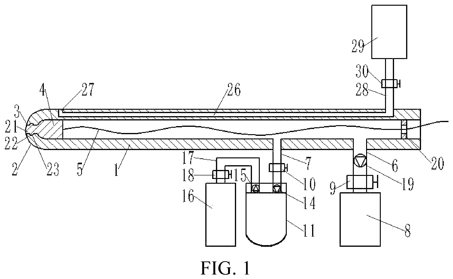 Patent US12096919 Figure 1 – Integrated urine anaerobic collection and culture apparatus