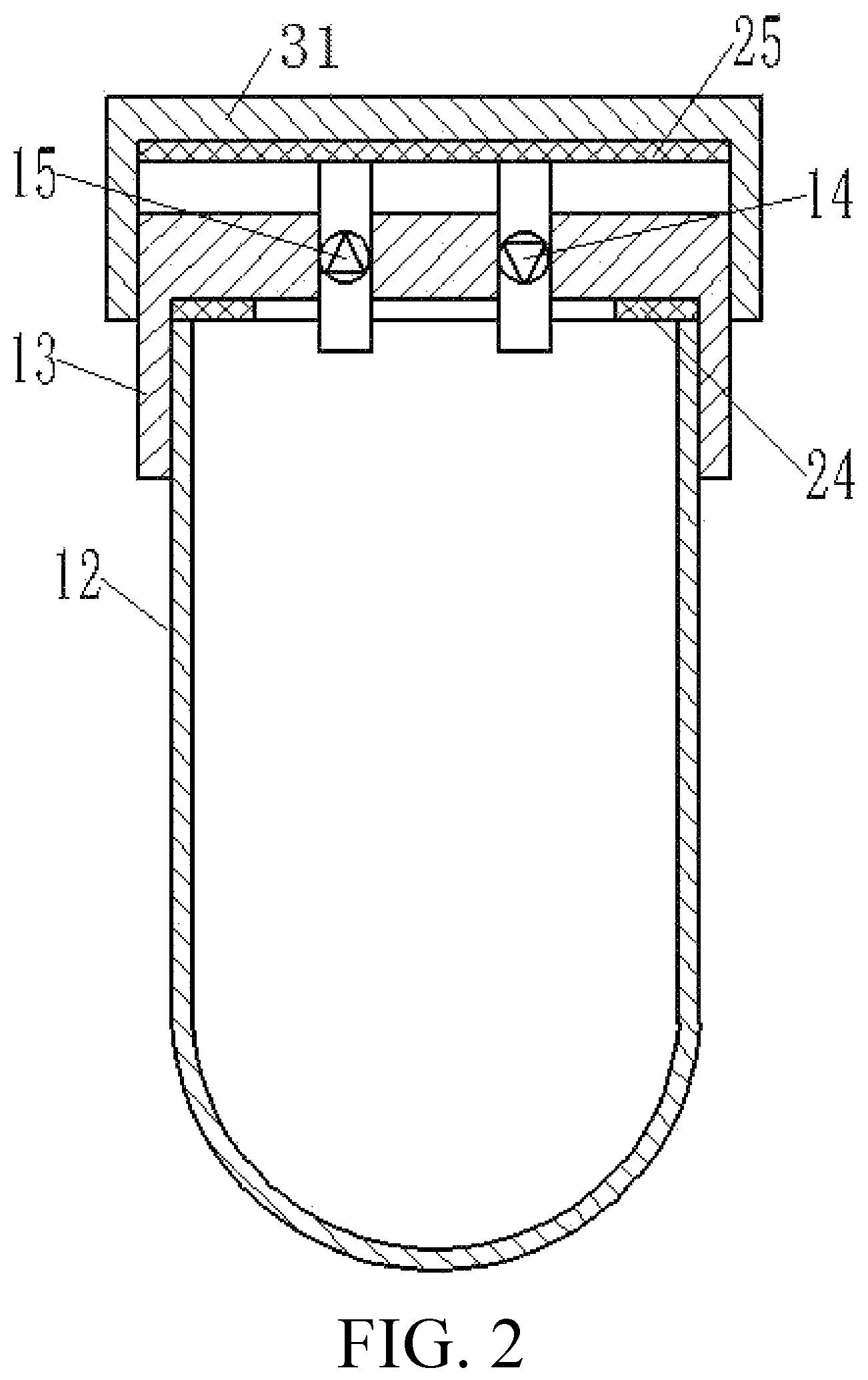 Patent US12096919 Figure 2 – Integrated urine anaerobic collection and culture apparatus