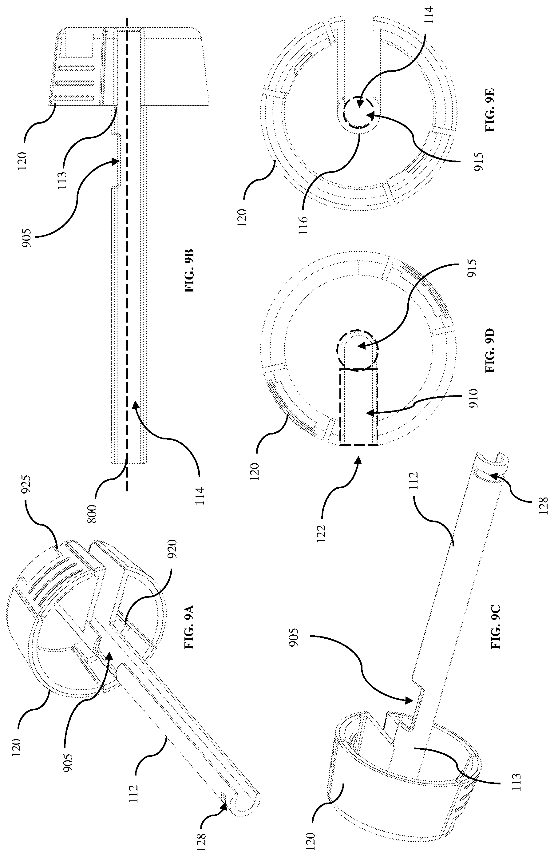 Patent US12096922 Figure 9 – Apparatus, methods, and systems for improving surgical control with a medical torquing device