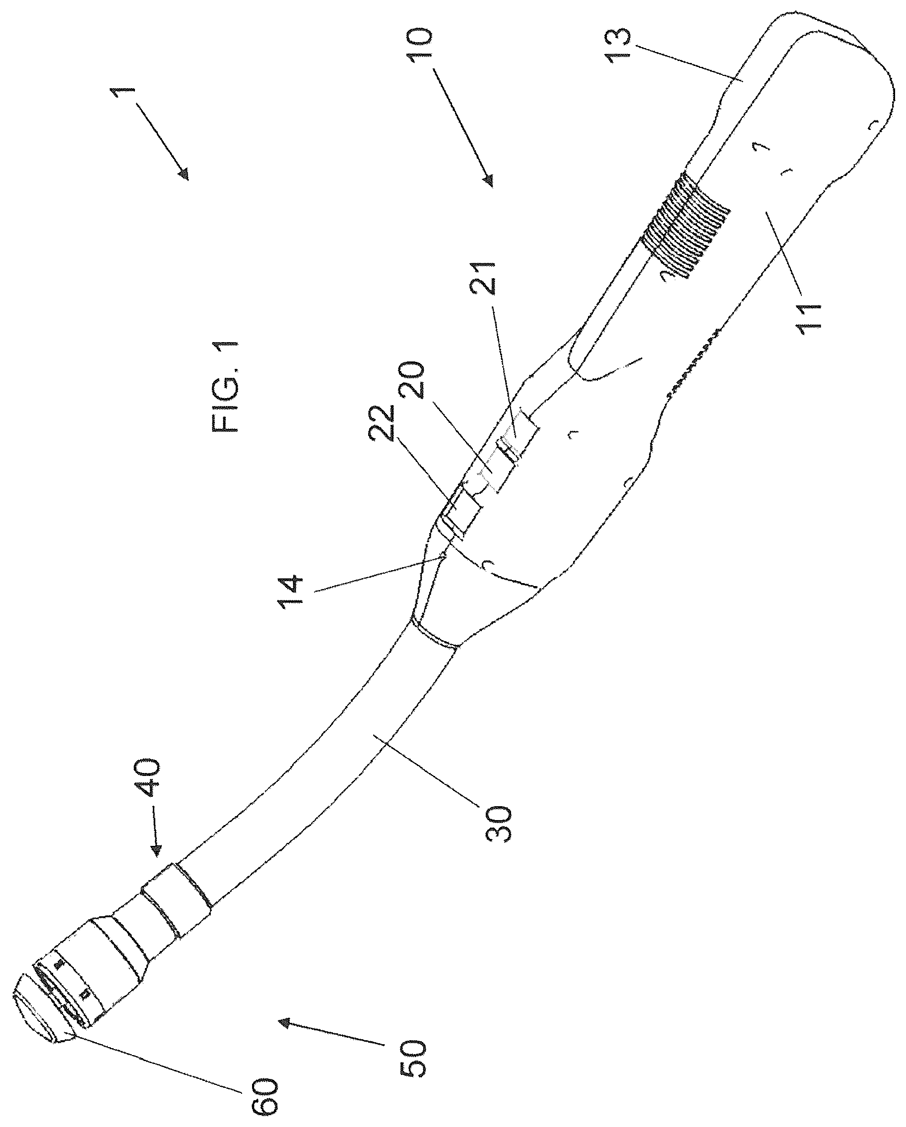 Patent US12096933 Figure 1 – Electrical surgical instrument with differential rate of closing motion speed