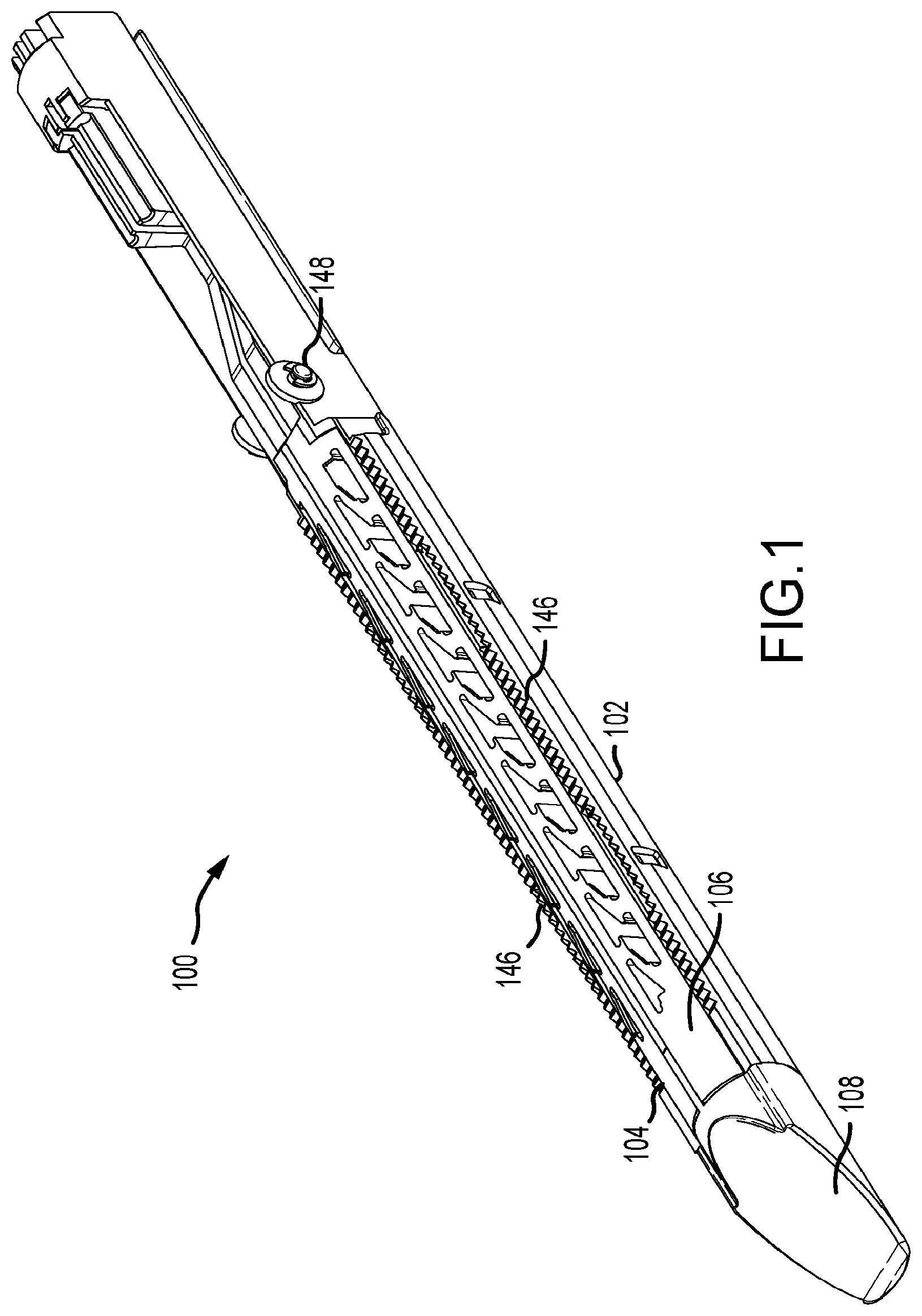 Patent US12096936 Figure 1 – Staple cartridge and methods for surgical staplers