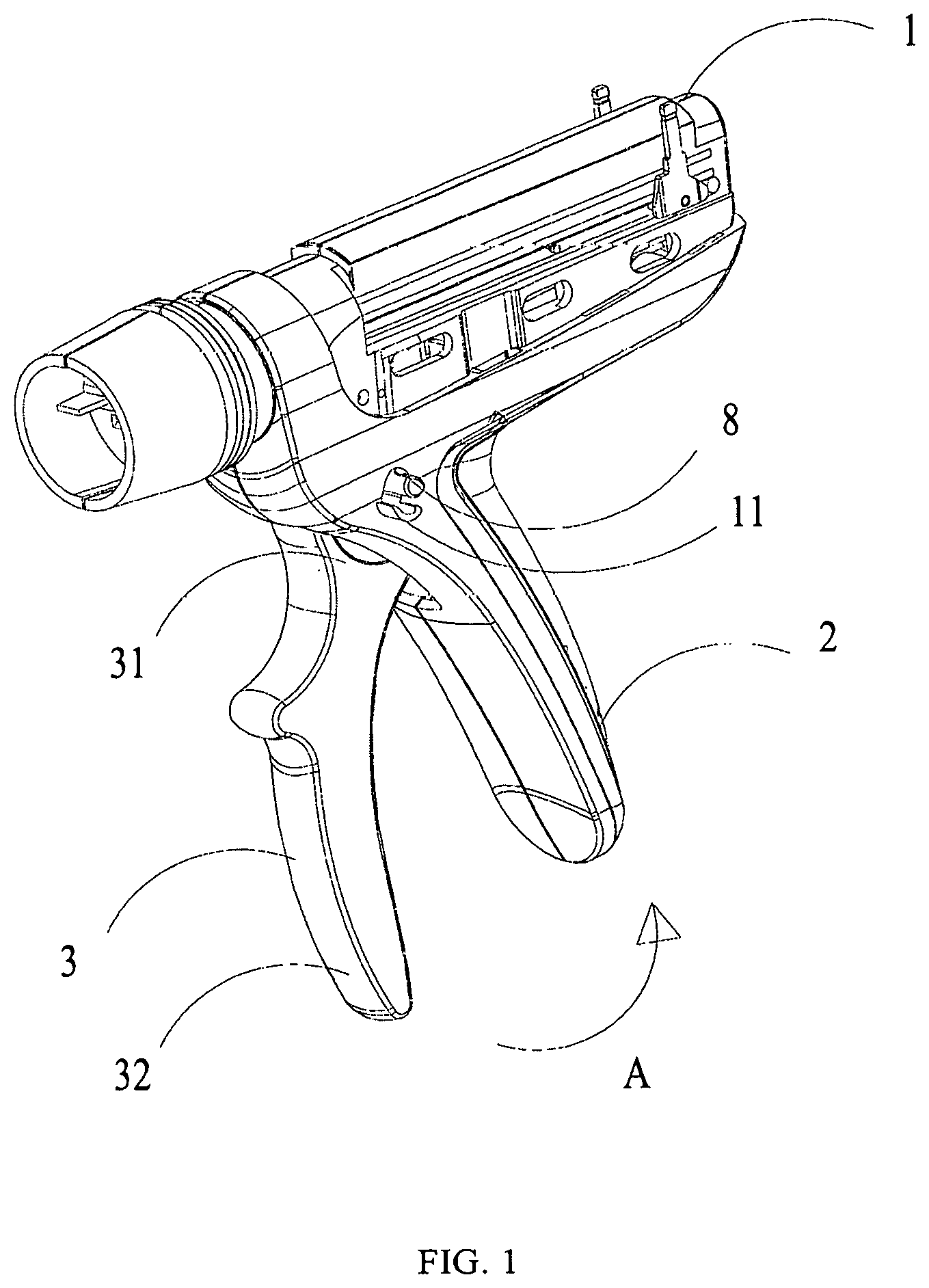 Patent US12096939 — Firing mechanism and stapler — Figure 1