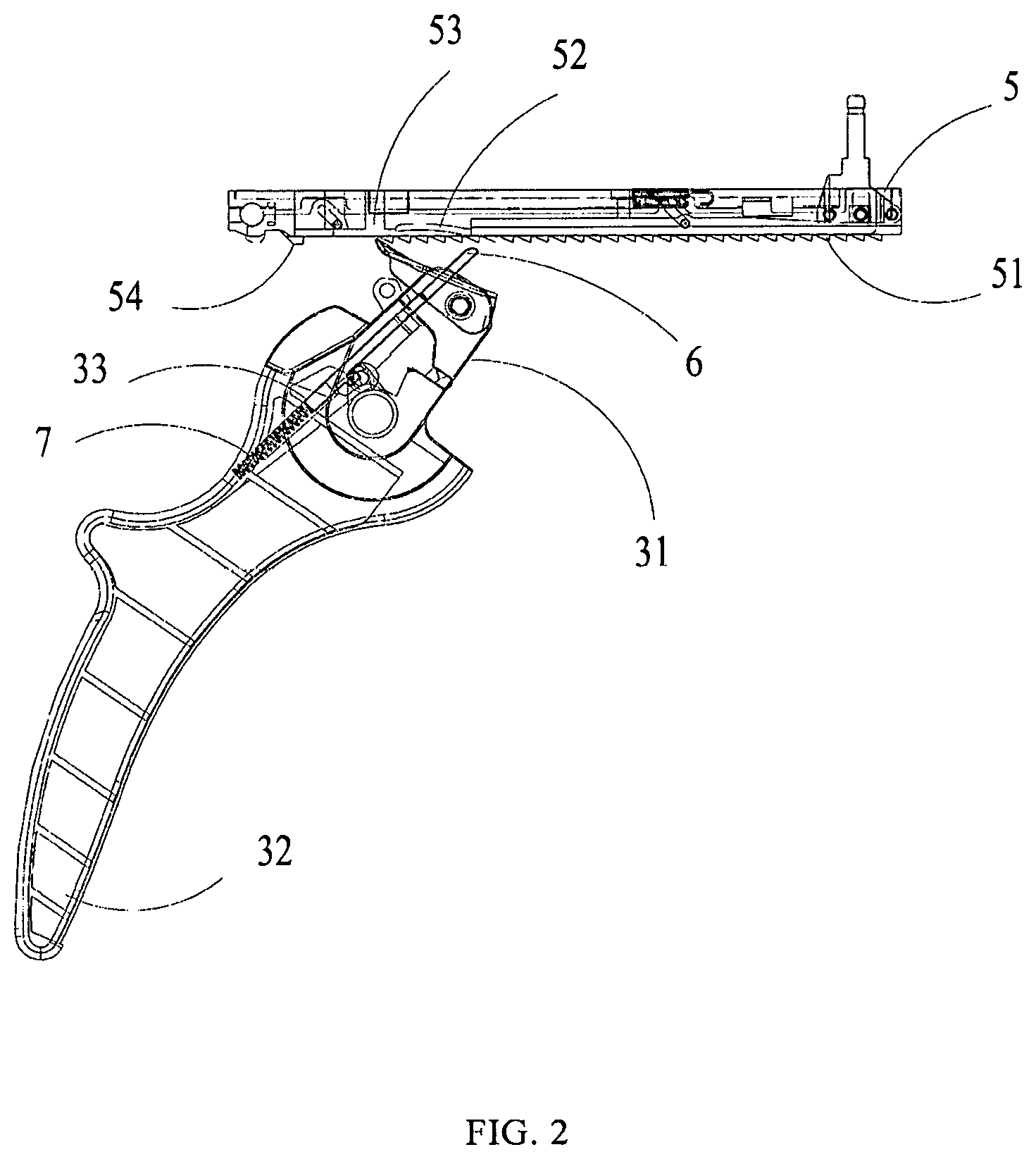 Patent US12096939 Figure 2 – Firing mechanism and stapler