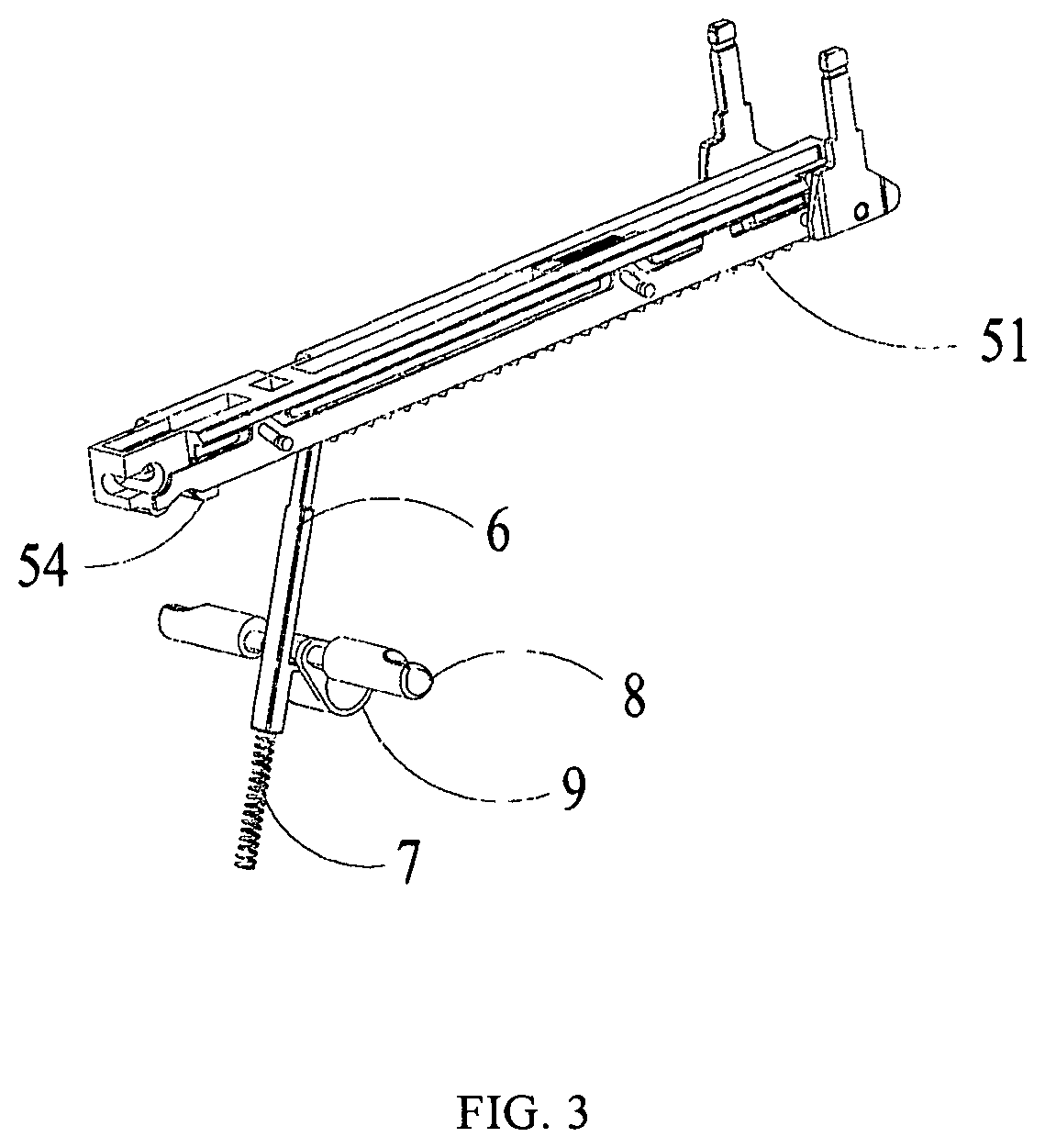 Patent US12096939 Figure 3 – Firing mechanism and stapler