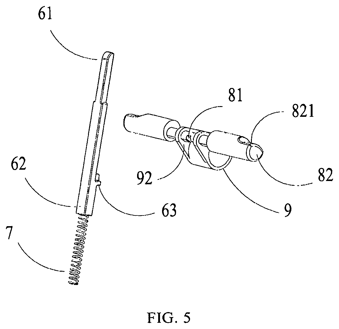 Patent US12096939 Figure 5 – Firing mechanism and stapler