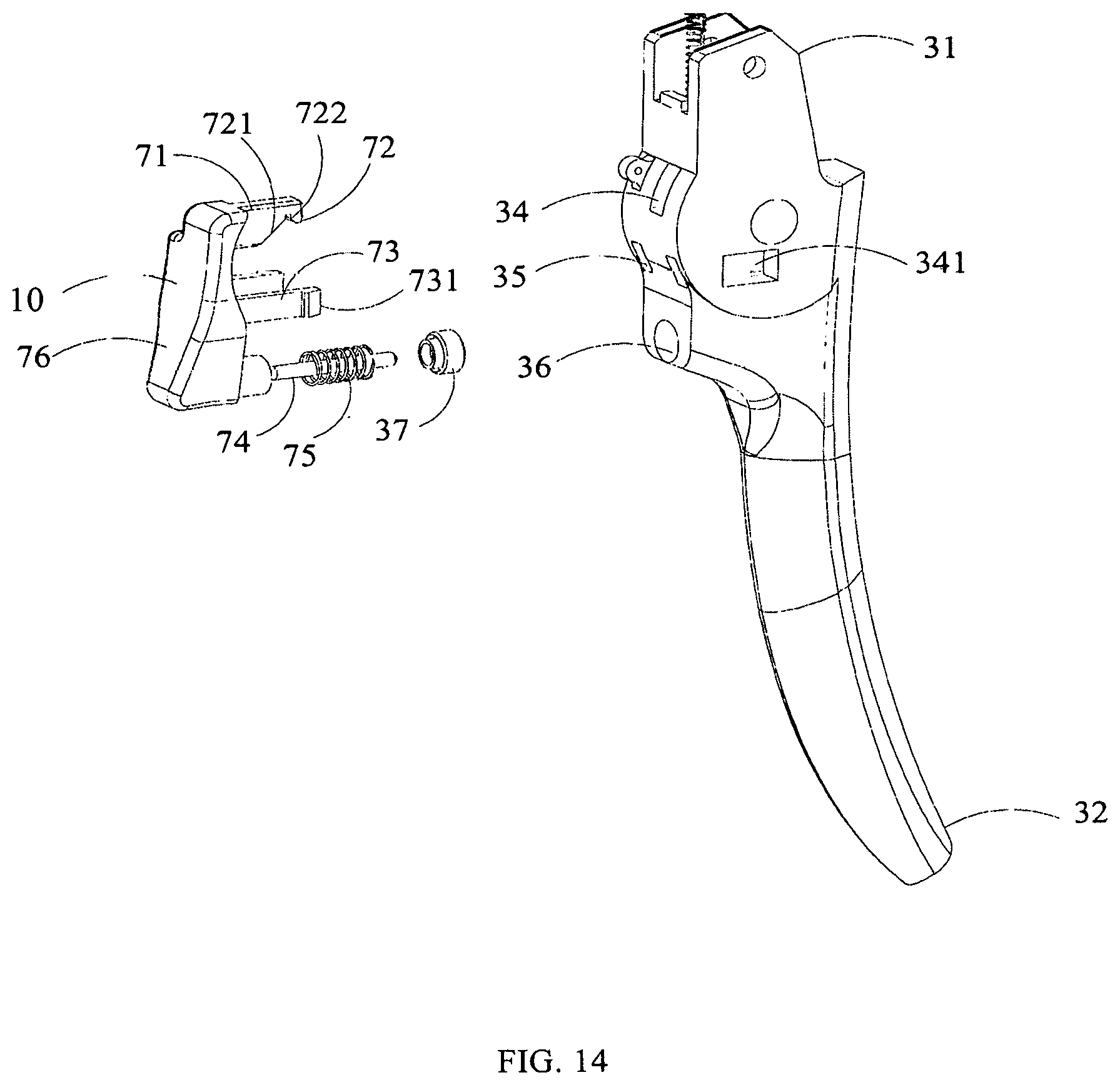 Patent US12096939 Figure 14 – Firing mechanism and stapler