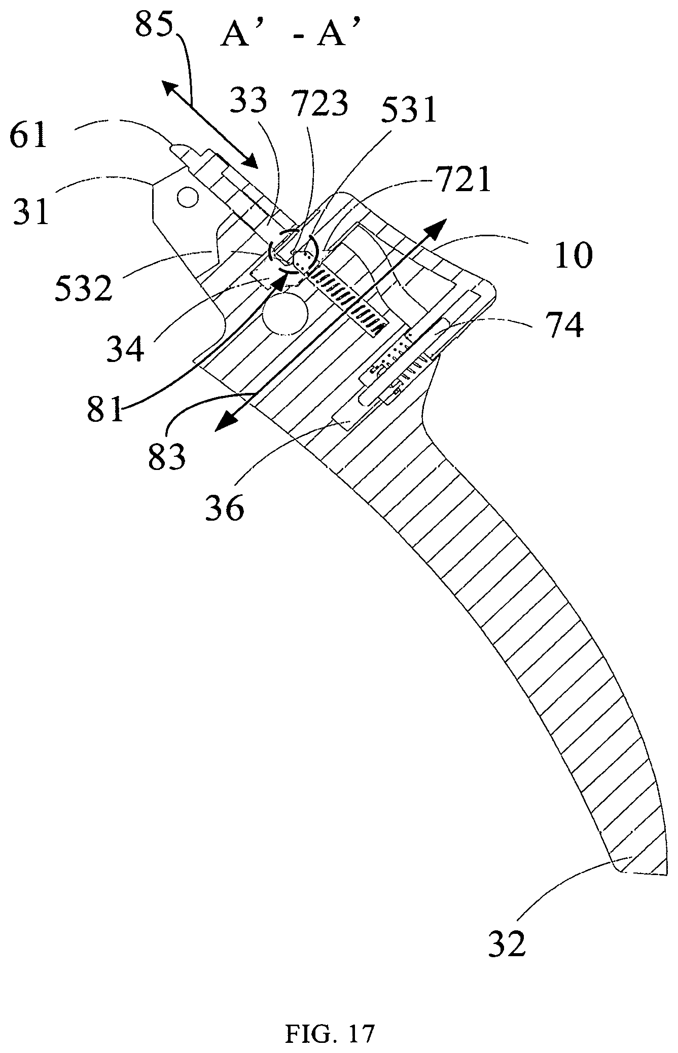 Patent US12096939 Figure 17 – Firing mechanism and stapler