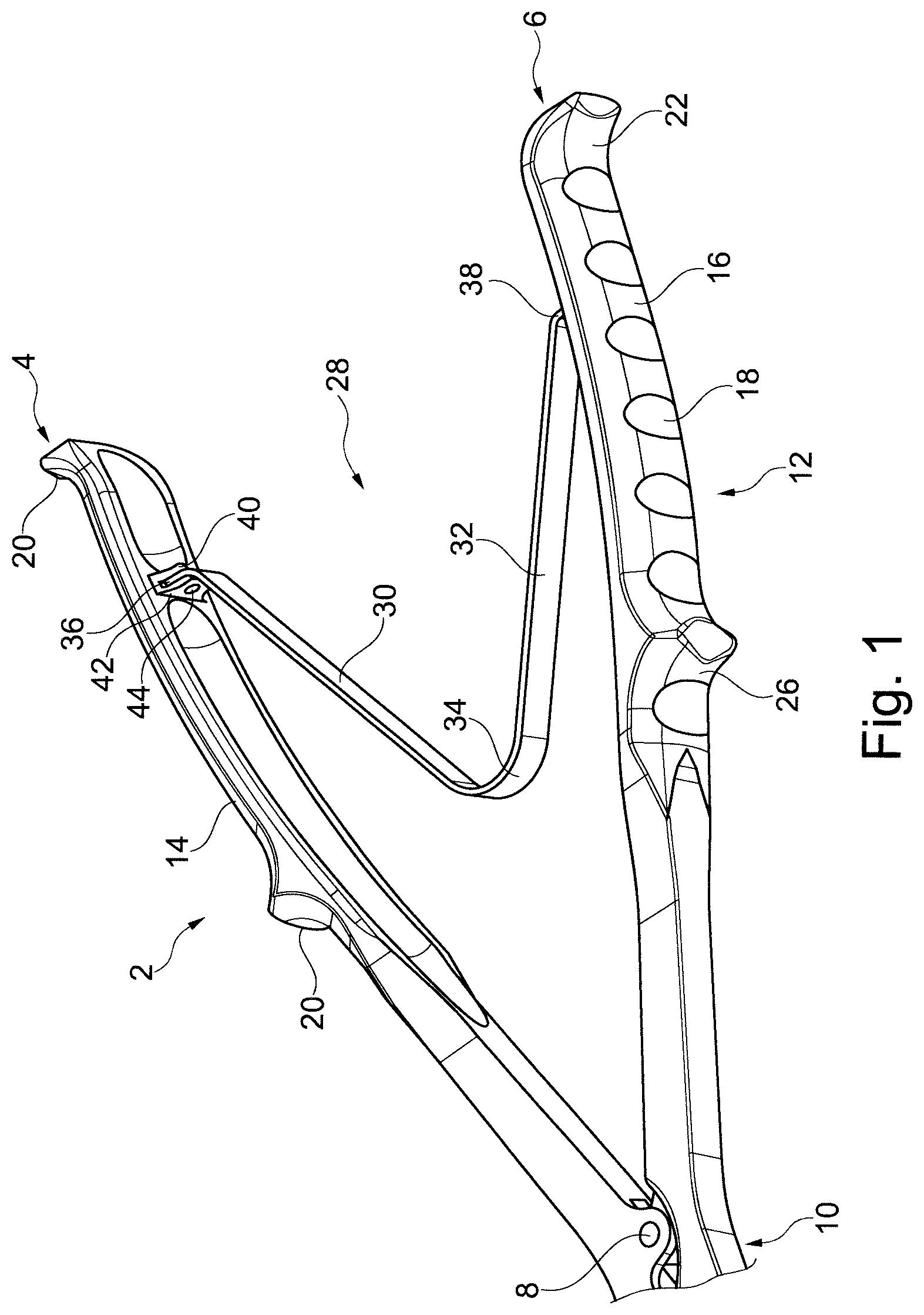 Patent US12096953 Figure 1 – Medical hand-held instrument comprising a cleaning-optimized spring element