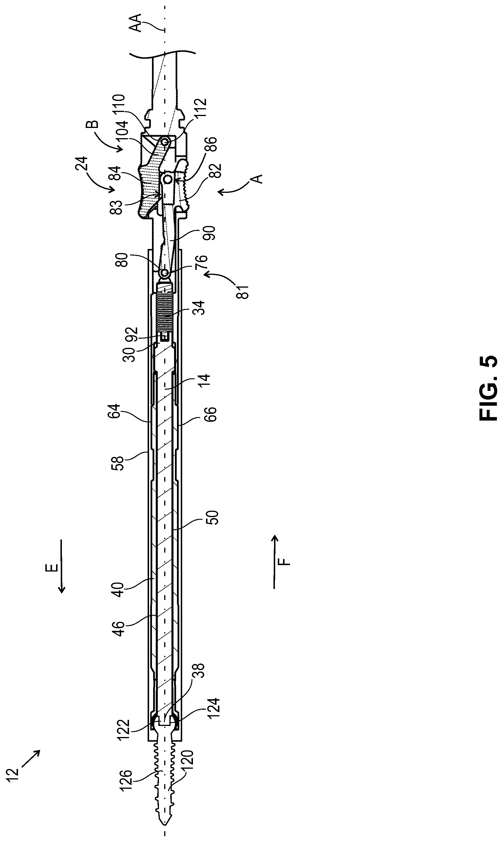 Patent US12096961 Figure 5 – Surgical instrument and method