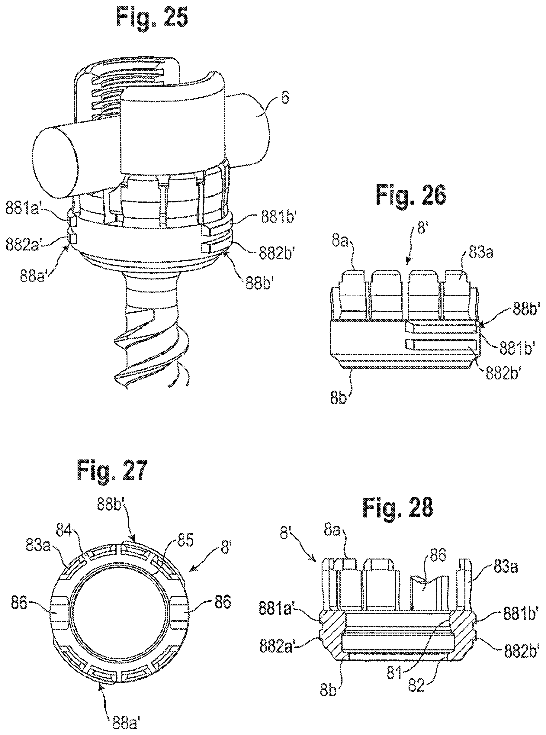 Patent US12096962 Figure 10 – Bone anchoring device and tool cooperating with such a bone anchoring device