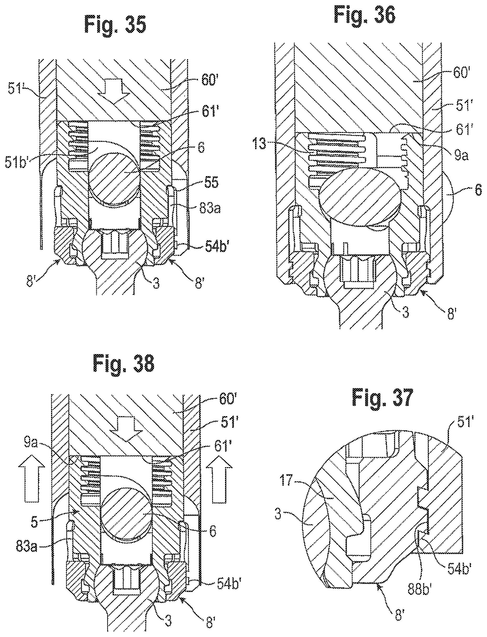 Patent US12096962 Figure 13 – Bone anchoring device and tool cooperating with such a bone anchoring device