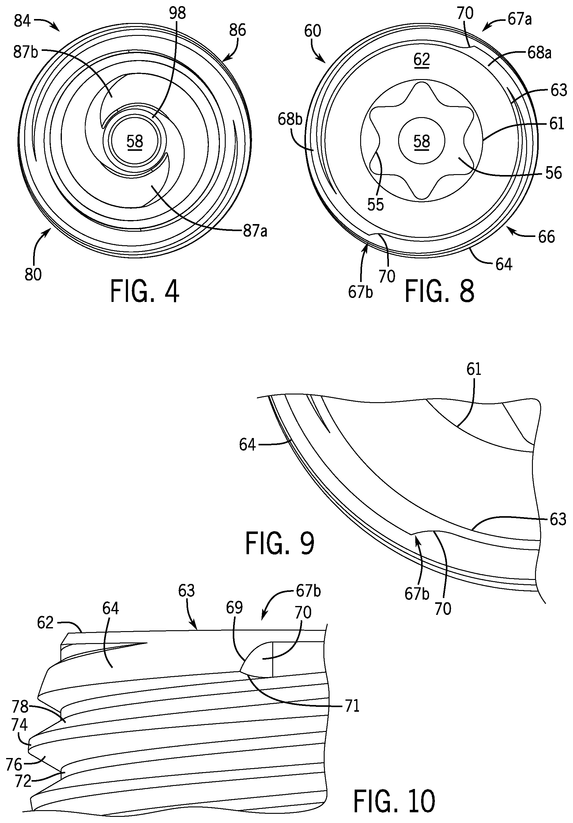 Patent US12096964 Figure 3 – Modular bone anchor system with bottom loaded shank heads having a single shank head shape