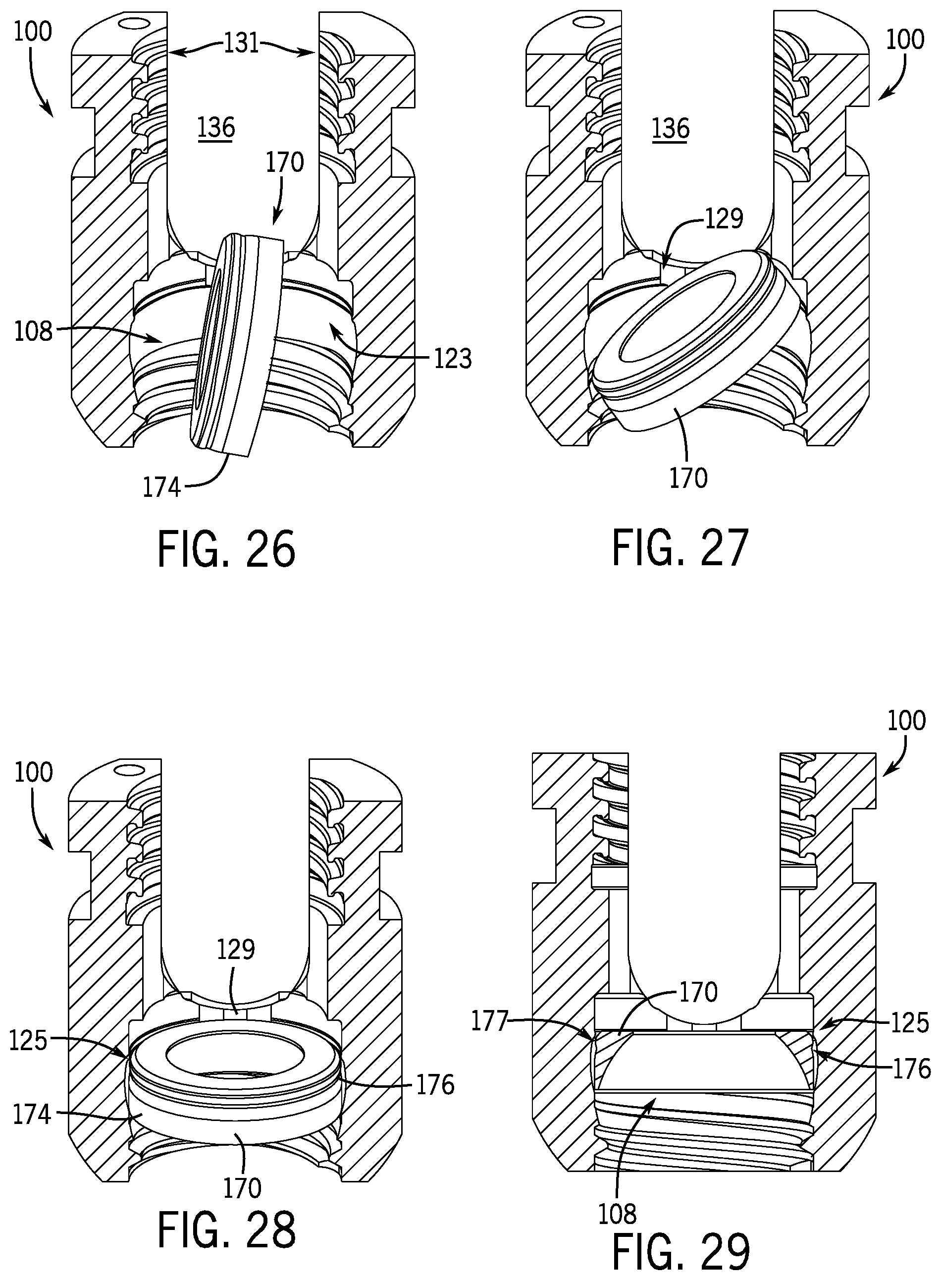 Patent US12096964 Figure 9 – Modular bone anchor system with bottom loaded shank heads having a single shank head shape