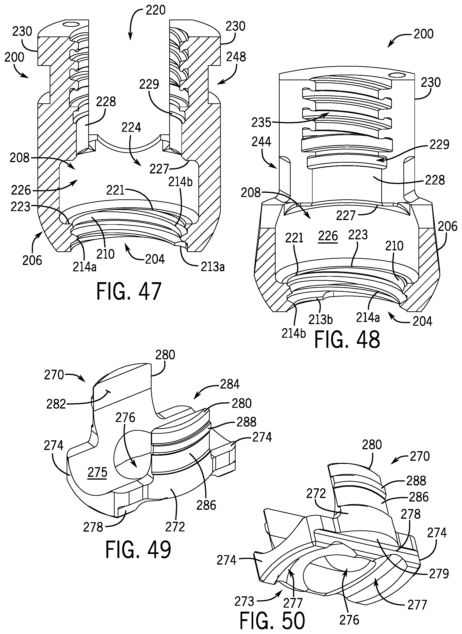Patent US12096964 Figure 17 – Modular bone anchor system with bottom loaded shank heads having a single shank head shape