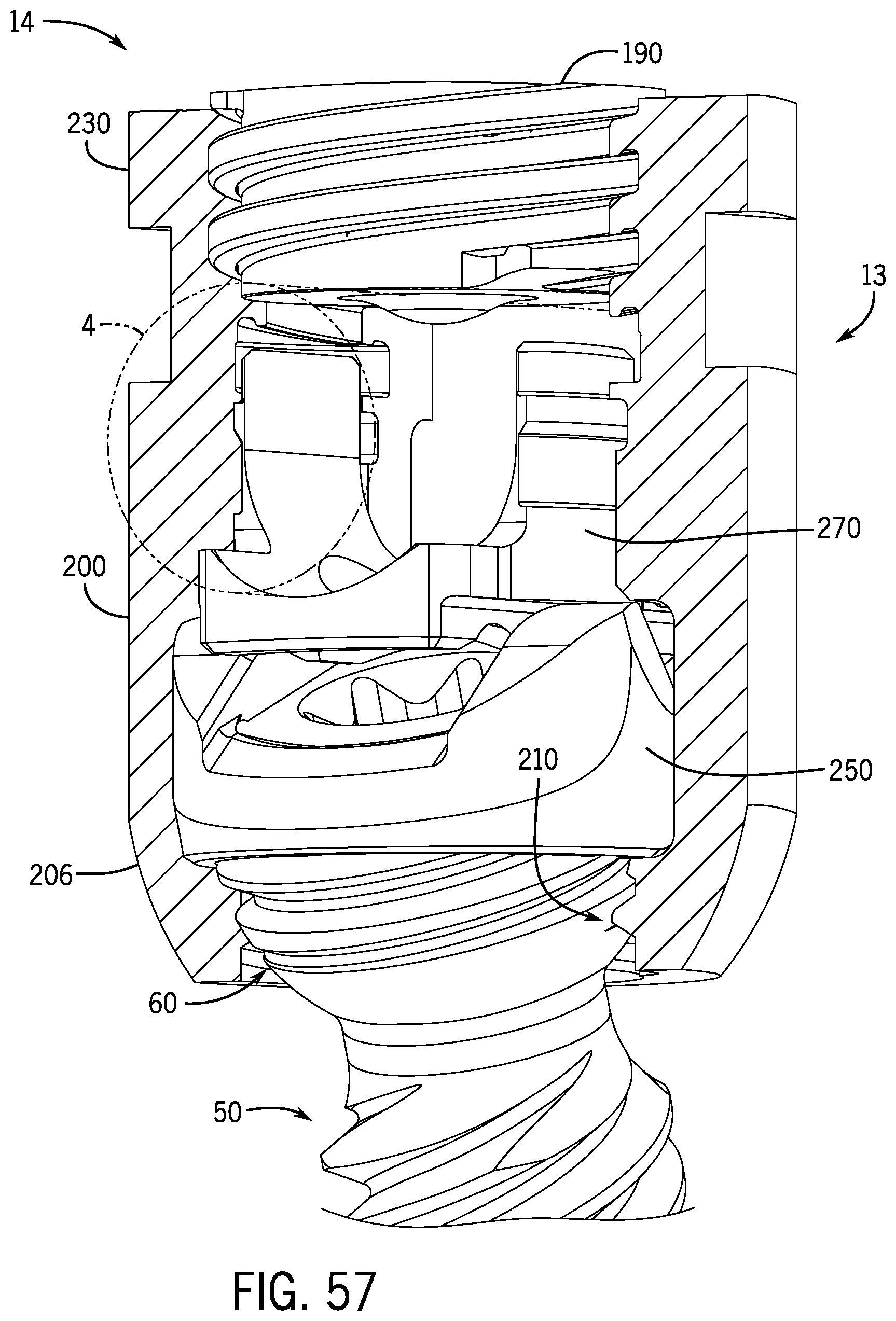 Patent US12096964 Figure 20 – Modular bone anchor system with bottom loaded shank heads having a single shank head shape