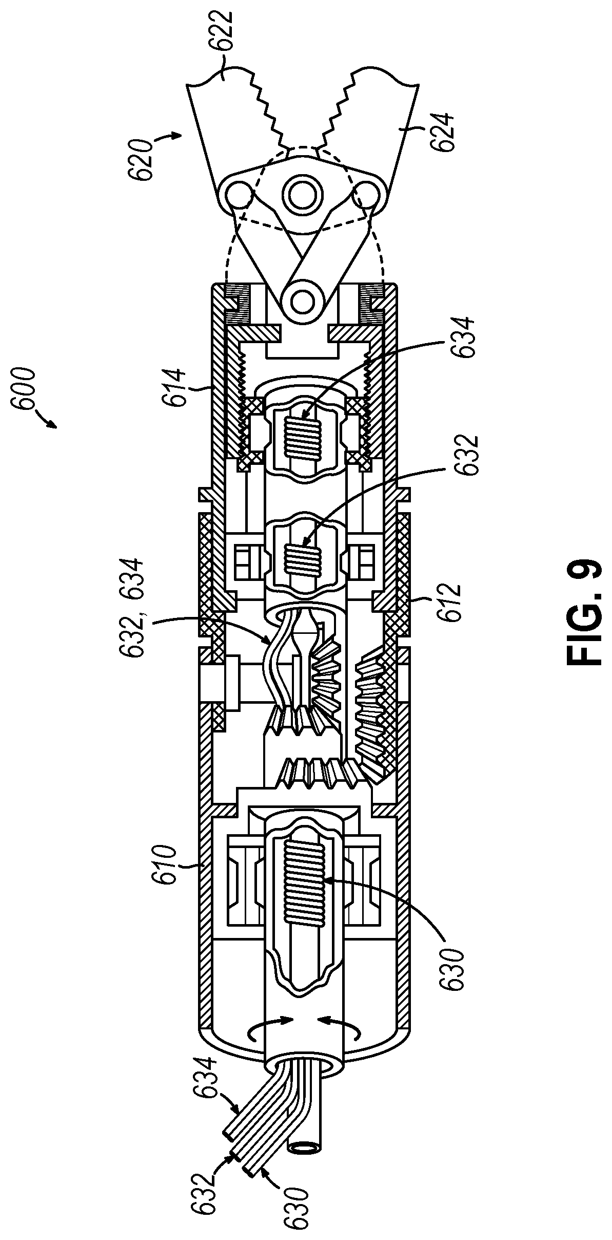 Patent US12096971 Figure 7 – Electrosurgical instrument with electrical resistance monitor at rotary coupling