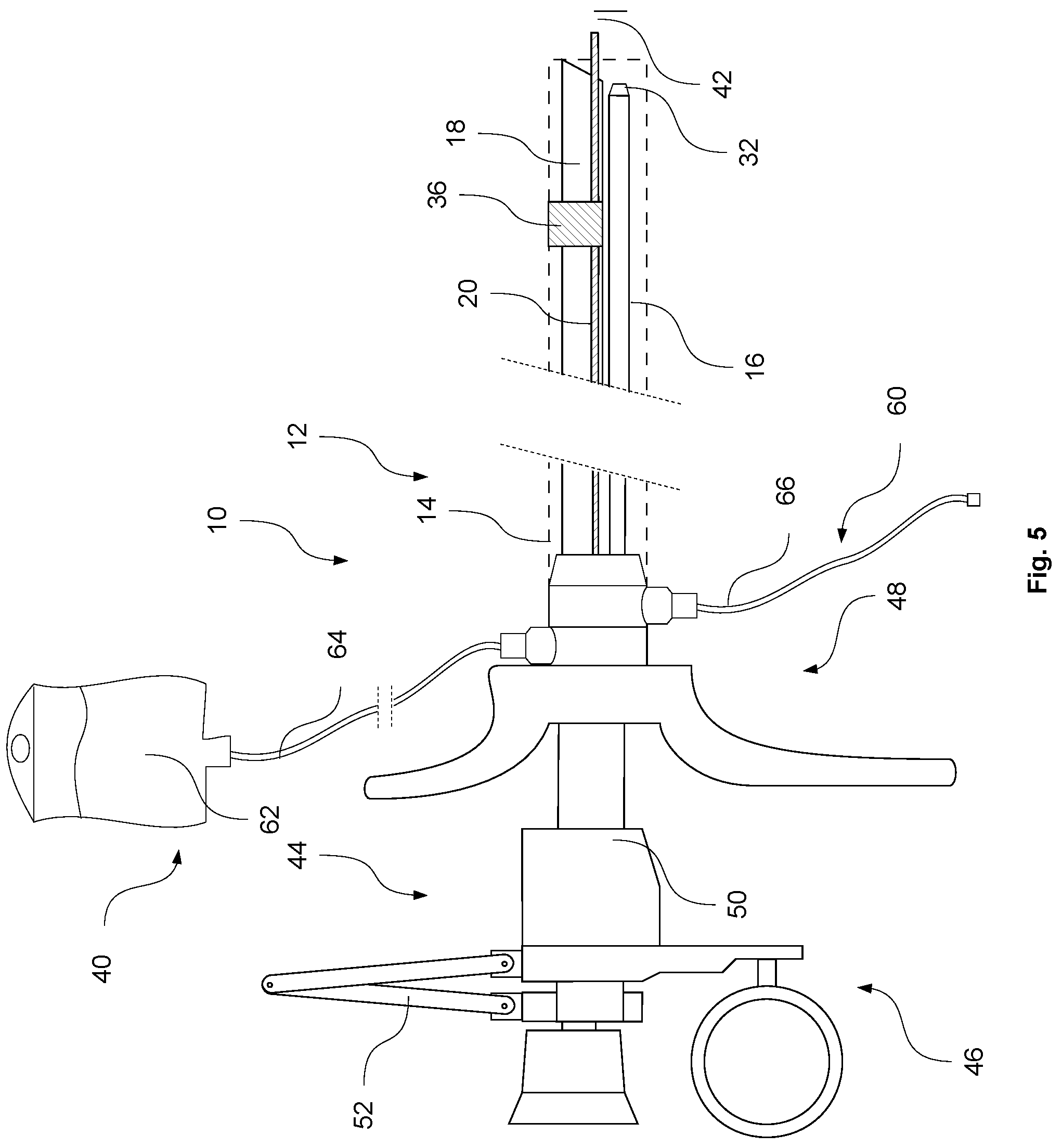 Patent US12096975 Figure 3 – Resectoscope having an electrode instrument in the outer shaft