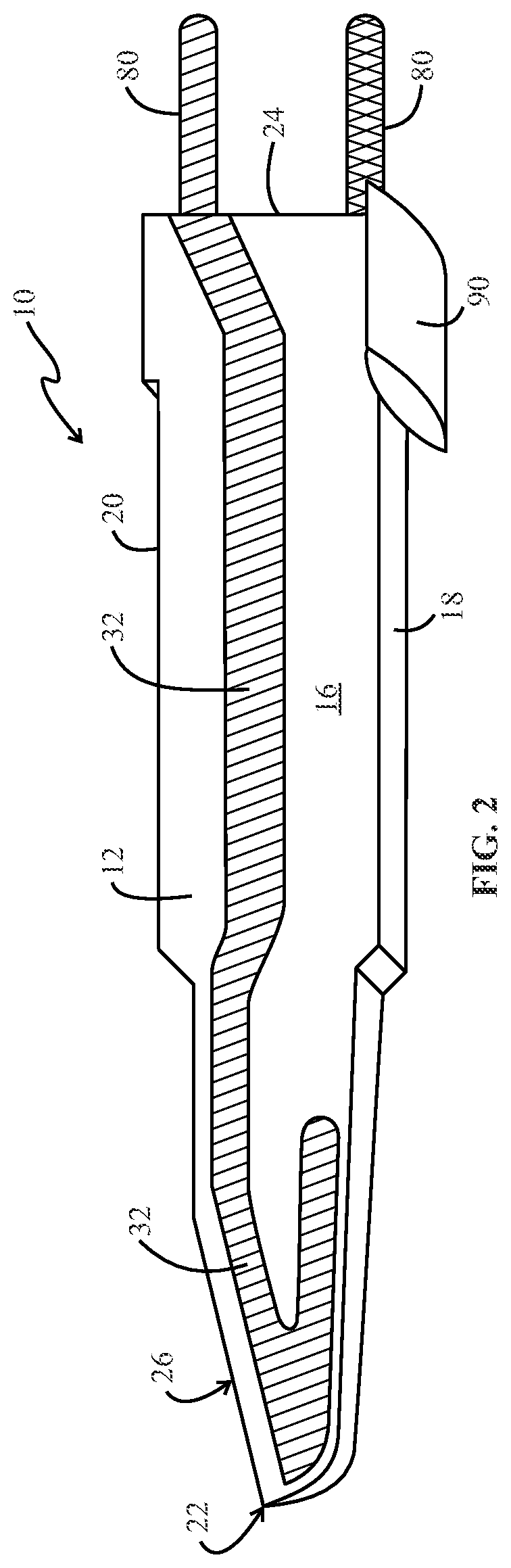 Patent US12096979 Figure 2 – Ultrapolar telescopic electrosurgery pencil and ultrapolar electrosurgery blade