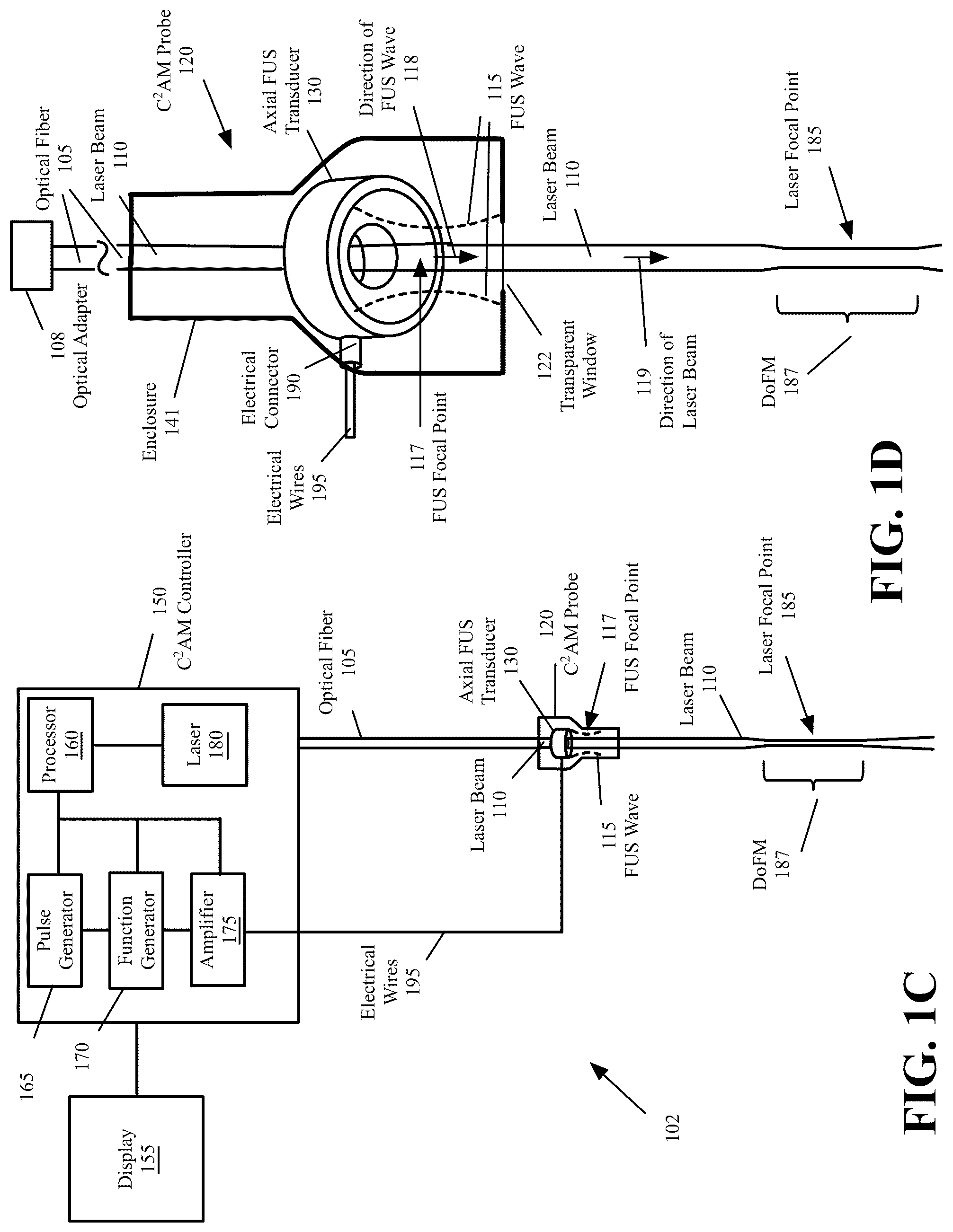 Patent US12096980 Figure 2 – Mediator-free universal laser light amplification with coaxial propagating focused ultrasound and system