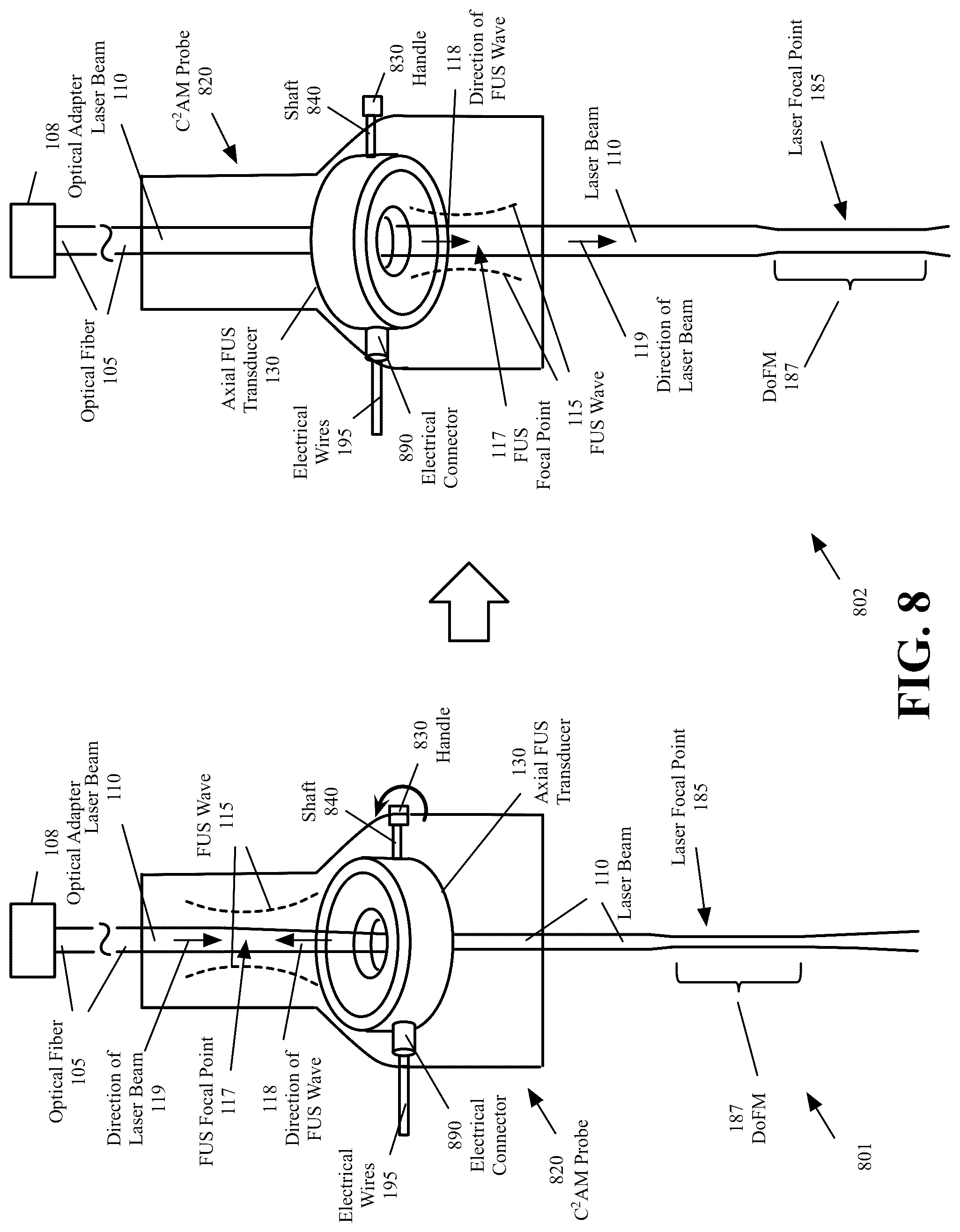 Patent US12096980 Figure 15 – Mediator-free universal laser light amplification with coaxial propagating focused ultrasound and system