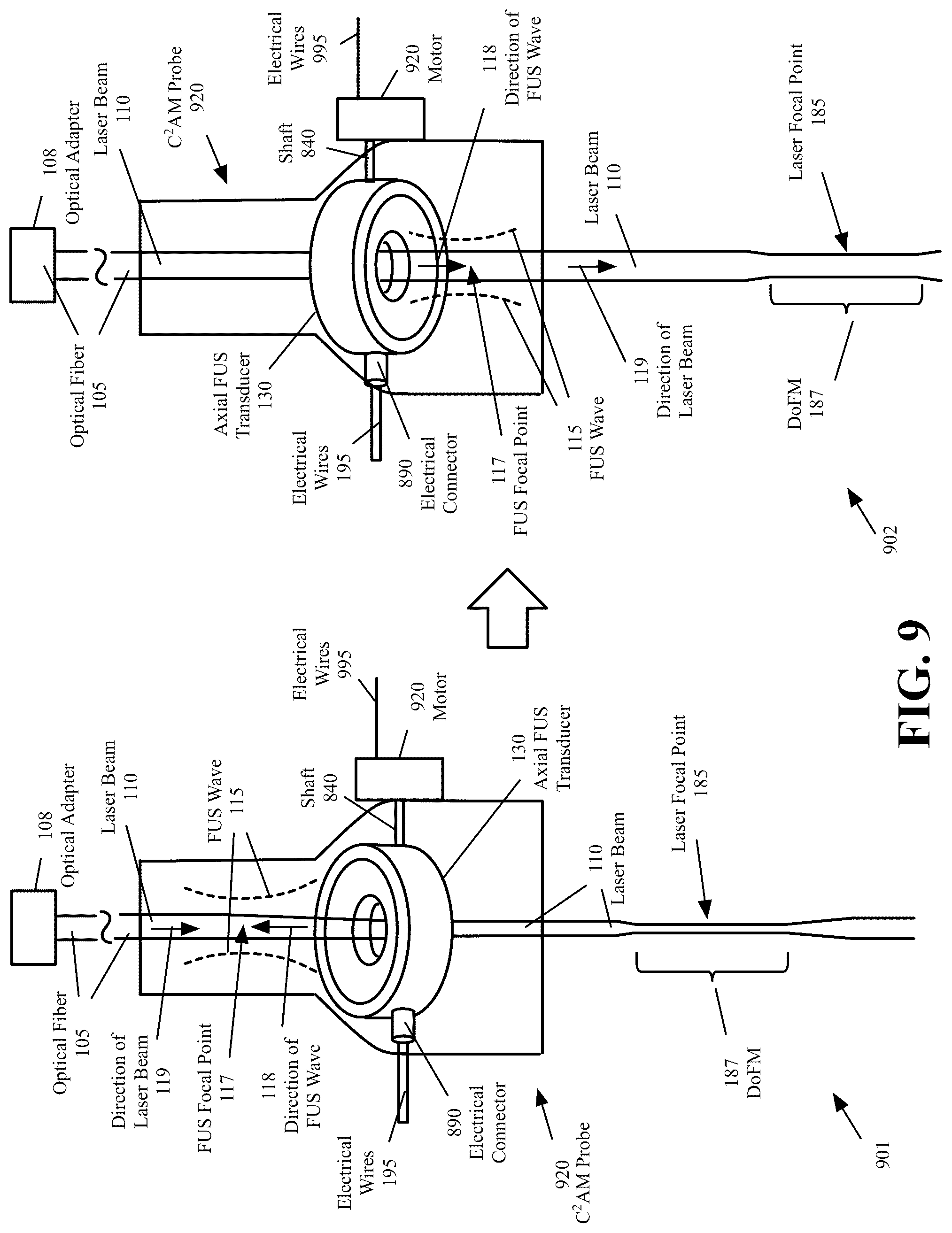 Patent US12096980 Figure 16 – Mediator-free universal laser light amplification with coaxial propagating focused ultrasound and system