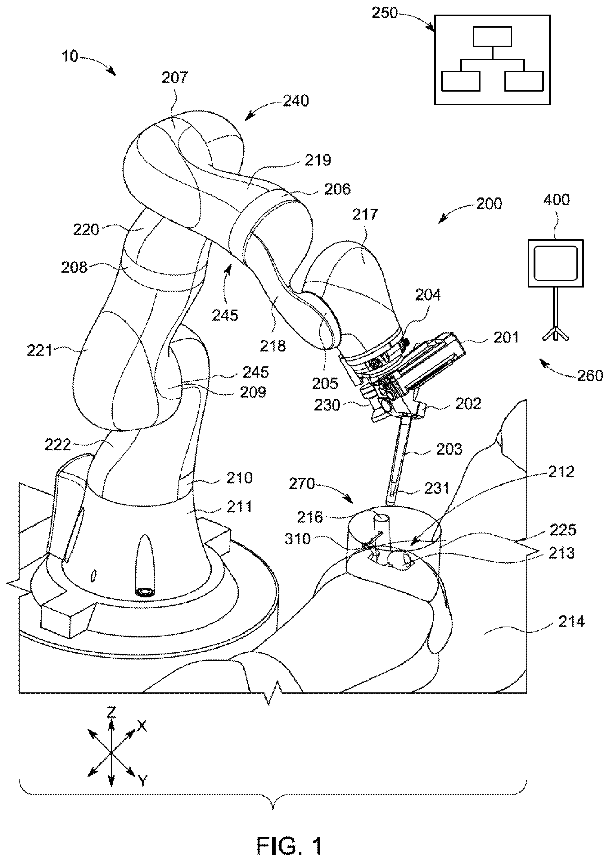 Patent US12097003 — System and method for interaction and definition of tool pathways for a robotic cutting tool — Figure 1