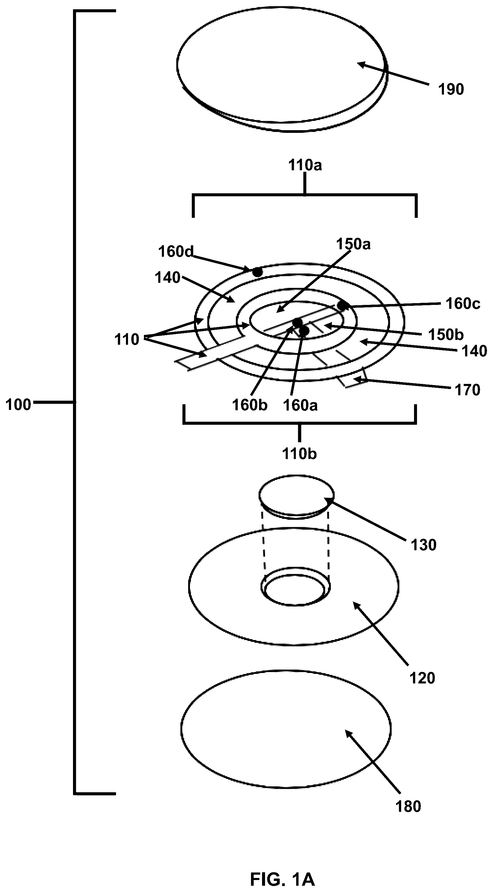 Patent US12097011 Figure 1 – Wearable patch device for core body temperature measurements
