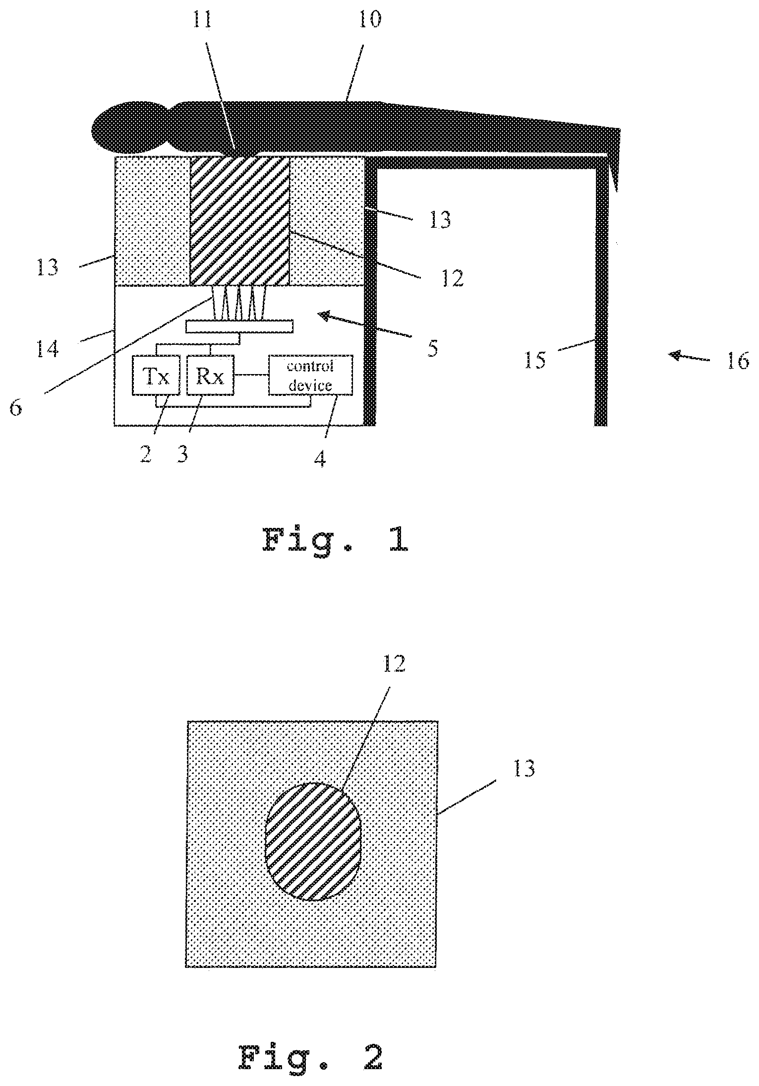 Patent US12097018 Figure 1 – Measuring device and a method for microwave-based investigation