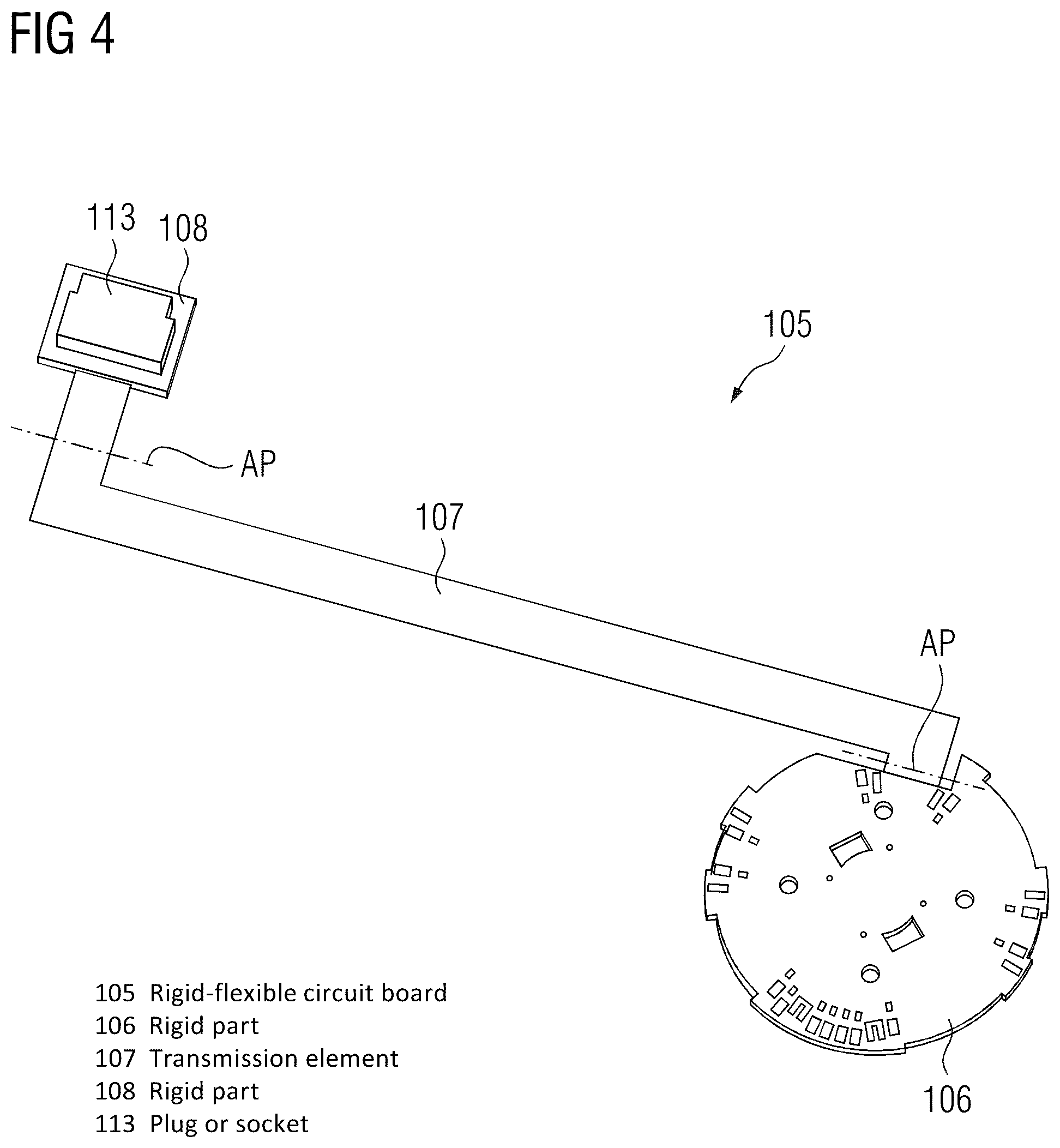 Patent US12097019 Figure 4 – Magnetic resonance local coil having rotatable connection cable