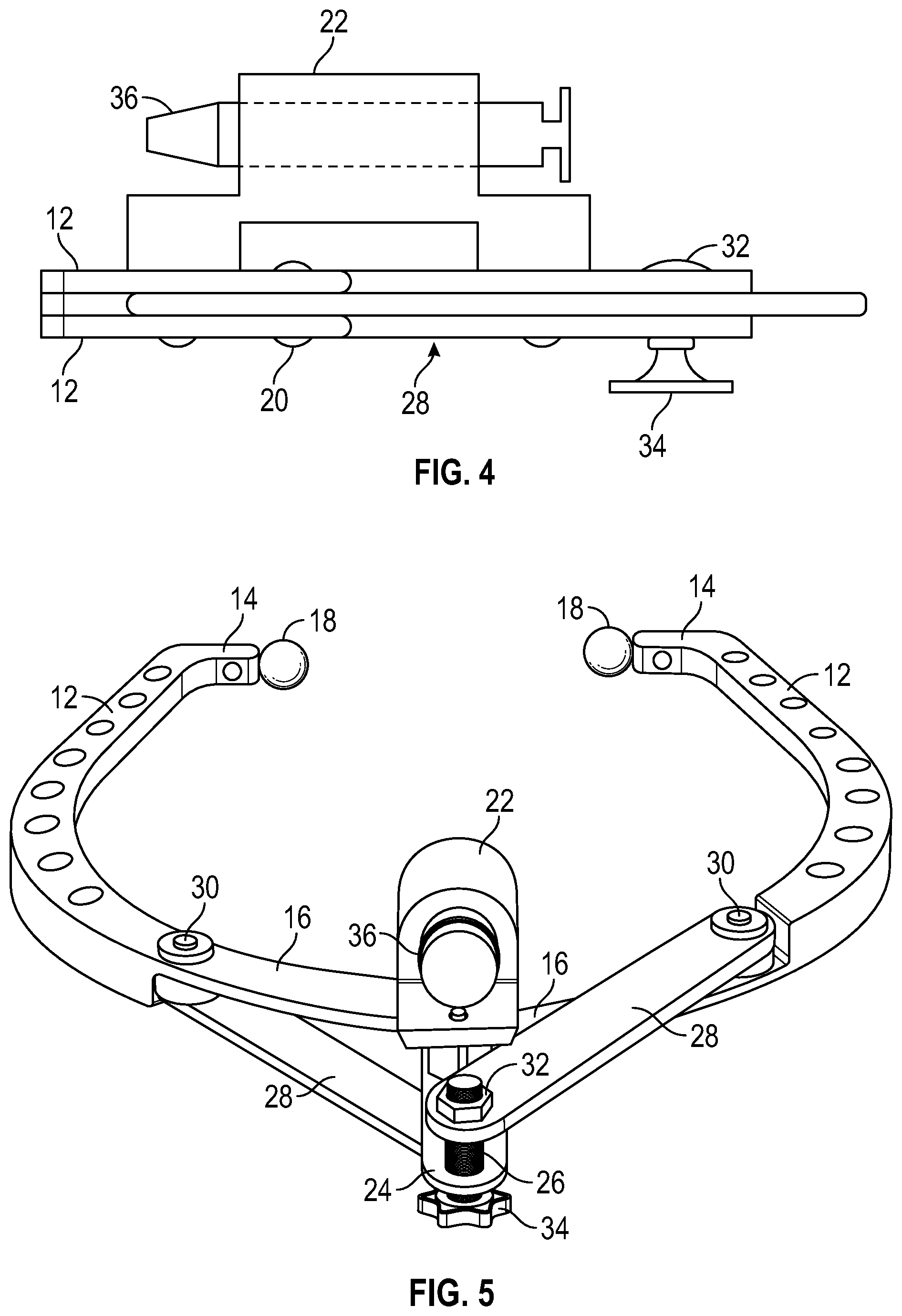 Patent US12097022 Figure 4 – Cranial midline marking device and method of using