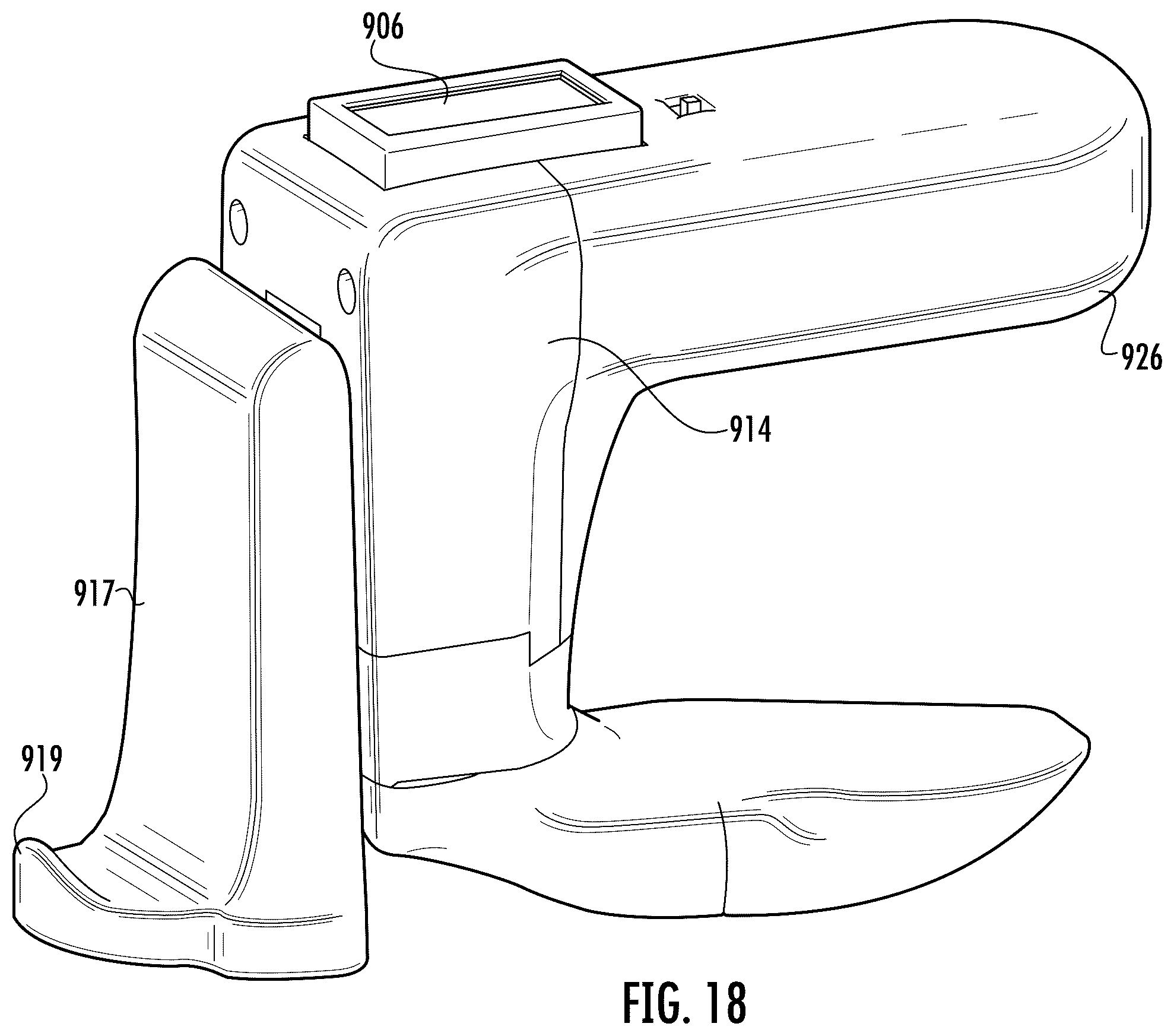 Patent US12097023 Figure 16 – Device for sensing displacement during a joint mobilization procedure and method for using such a device to quantify joint mobilization and detect joint laxity
